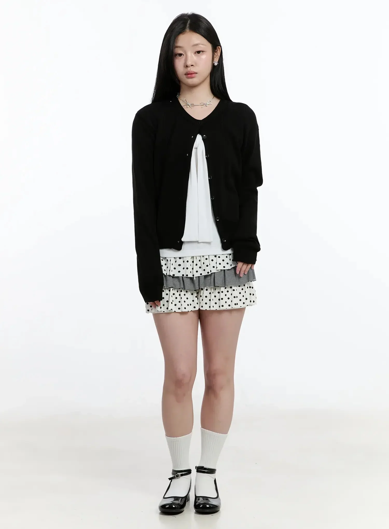 Round Neck Knit Cardigan IM519 - Image 9
