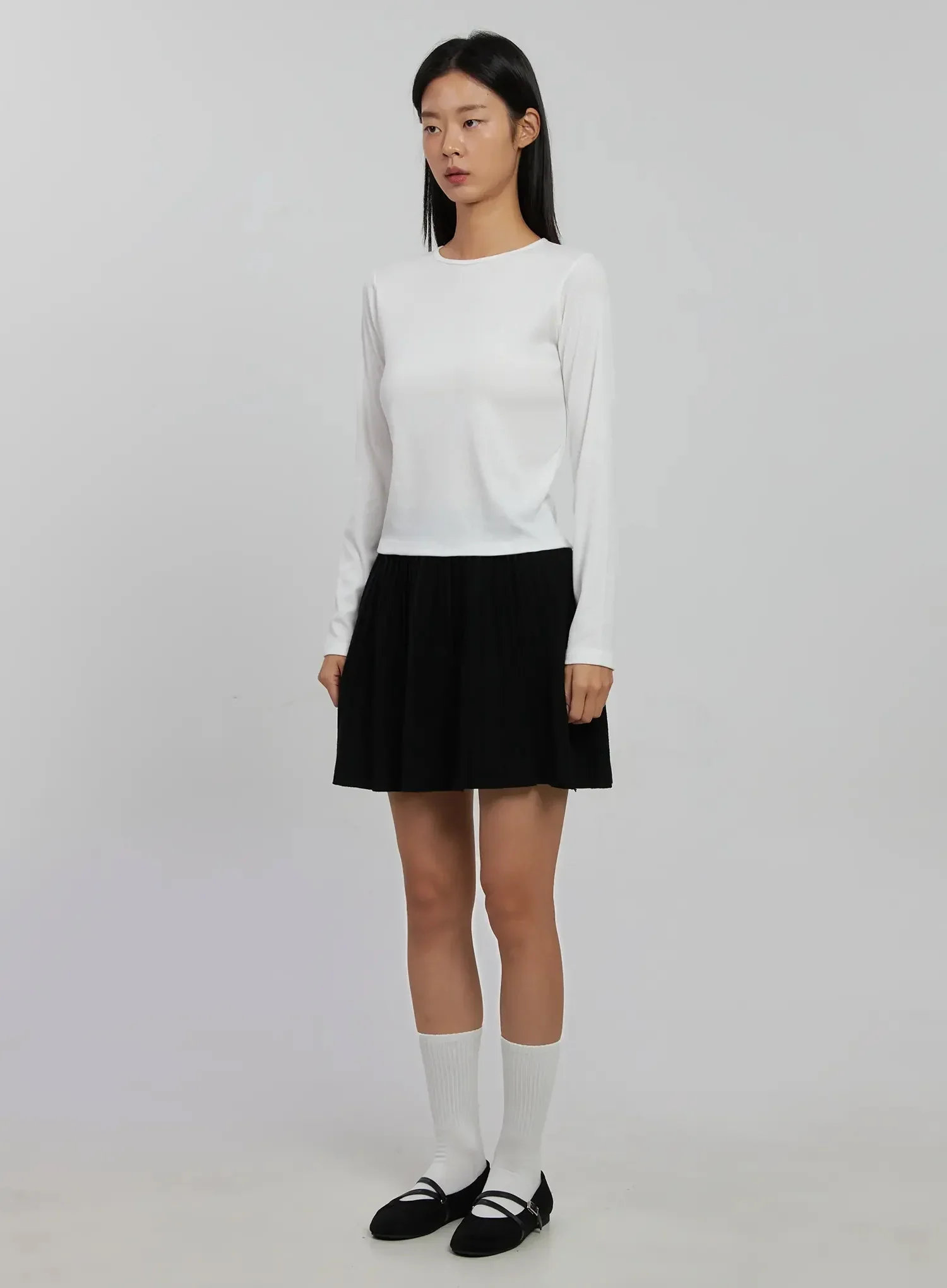 Round Ribbed Long Sleeve Top IJ508 - Image 10