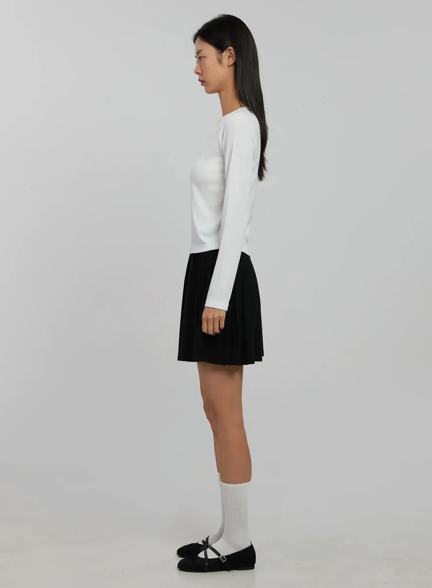 Round Ribbed Long Sleeve Top IJ508 - Image 11