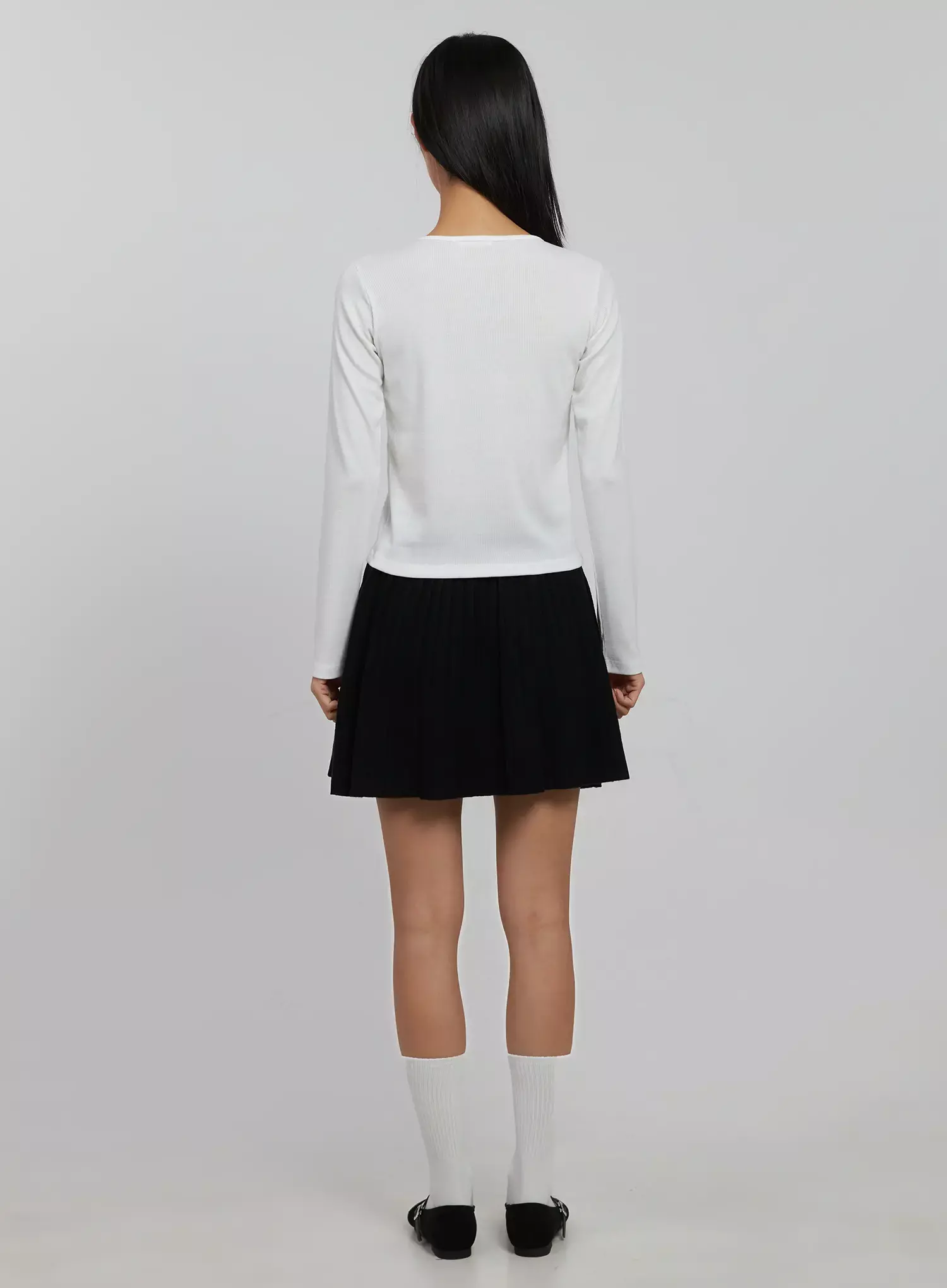Round Ribbed Long Sleeve Top IJ508 - Image 12