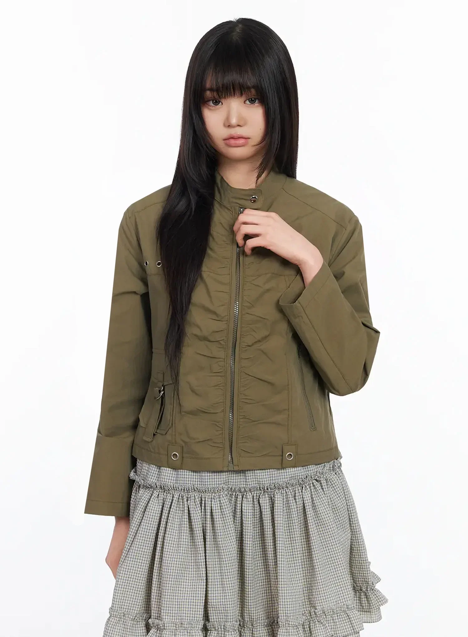Ruched Detail Jacket IA523 - Image 2