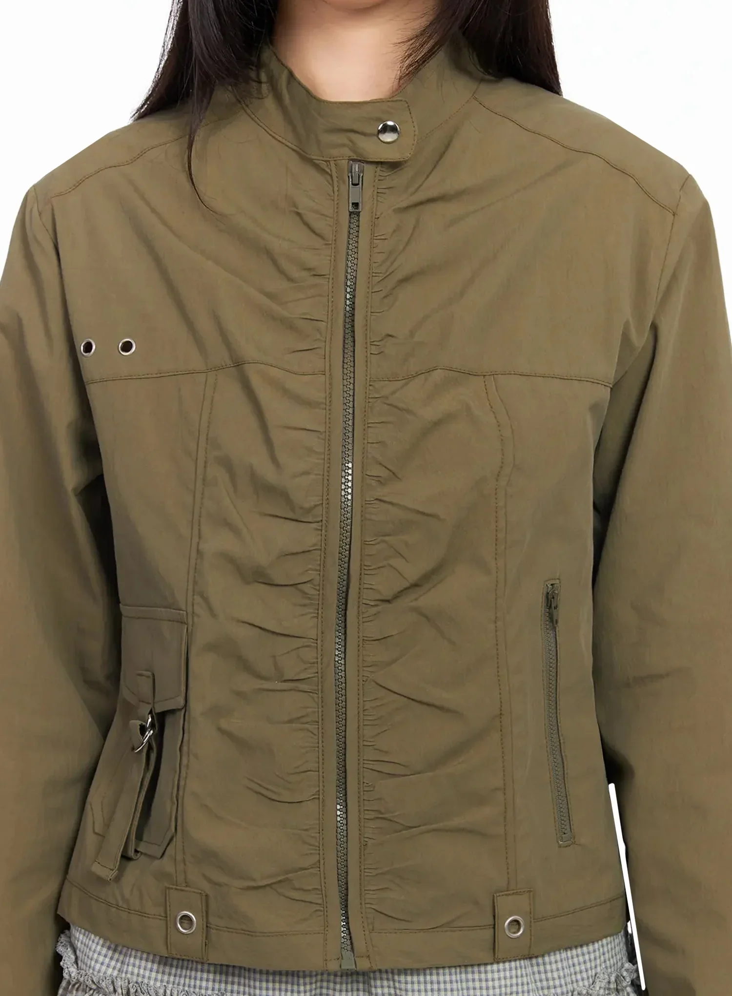 Ruched Detail Jacket IA523 - Image 3