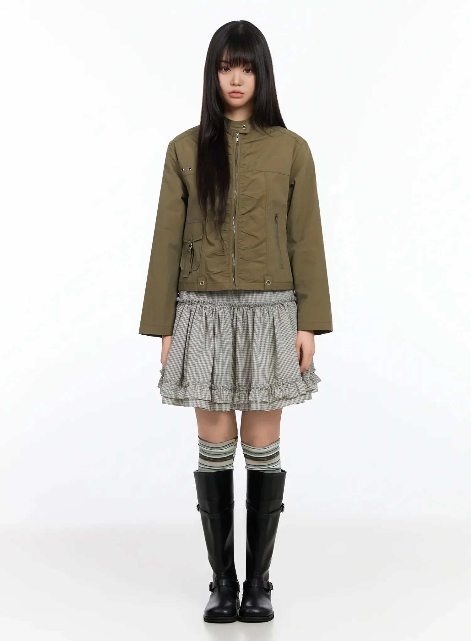 Ruched Detail Jacket IA523 - Image 8
