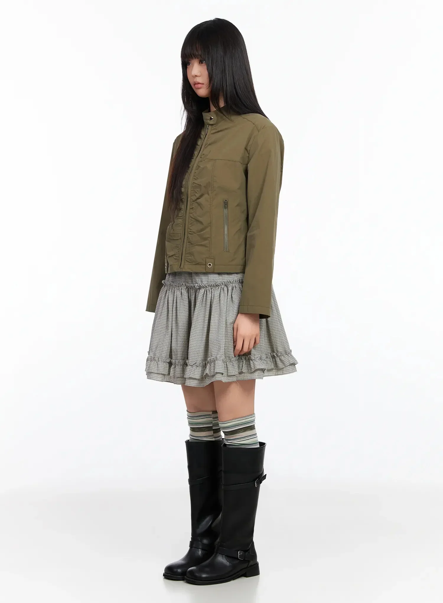 Ruched Detail Jacket IA523 - Image 9