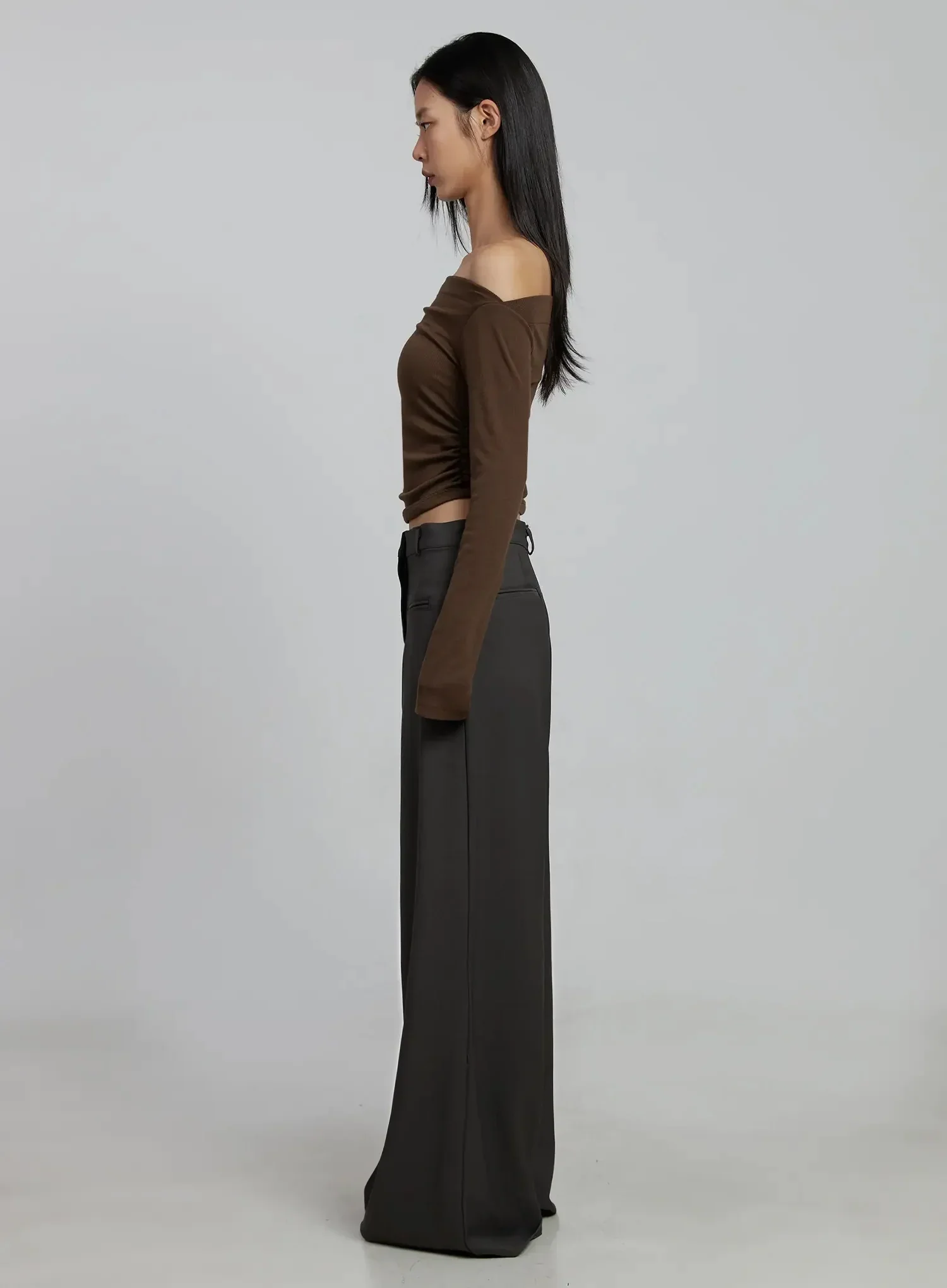 Ruched Off-Shoulder Crop Top IM520 - Image 6