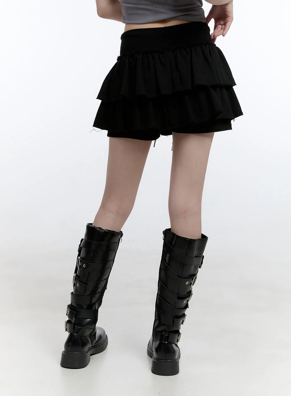 Ruffle Banded Cotton Mini Skirt CG412 - Image 6
