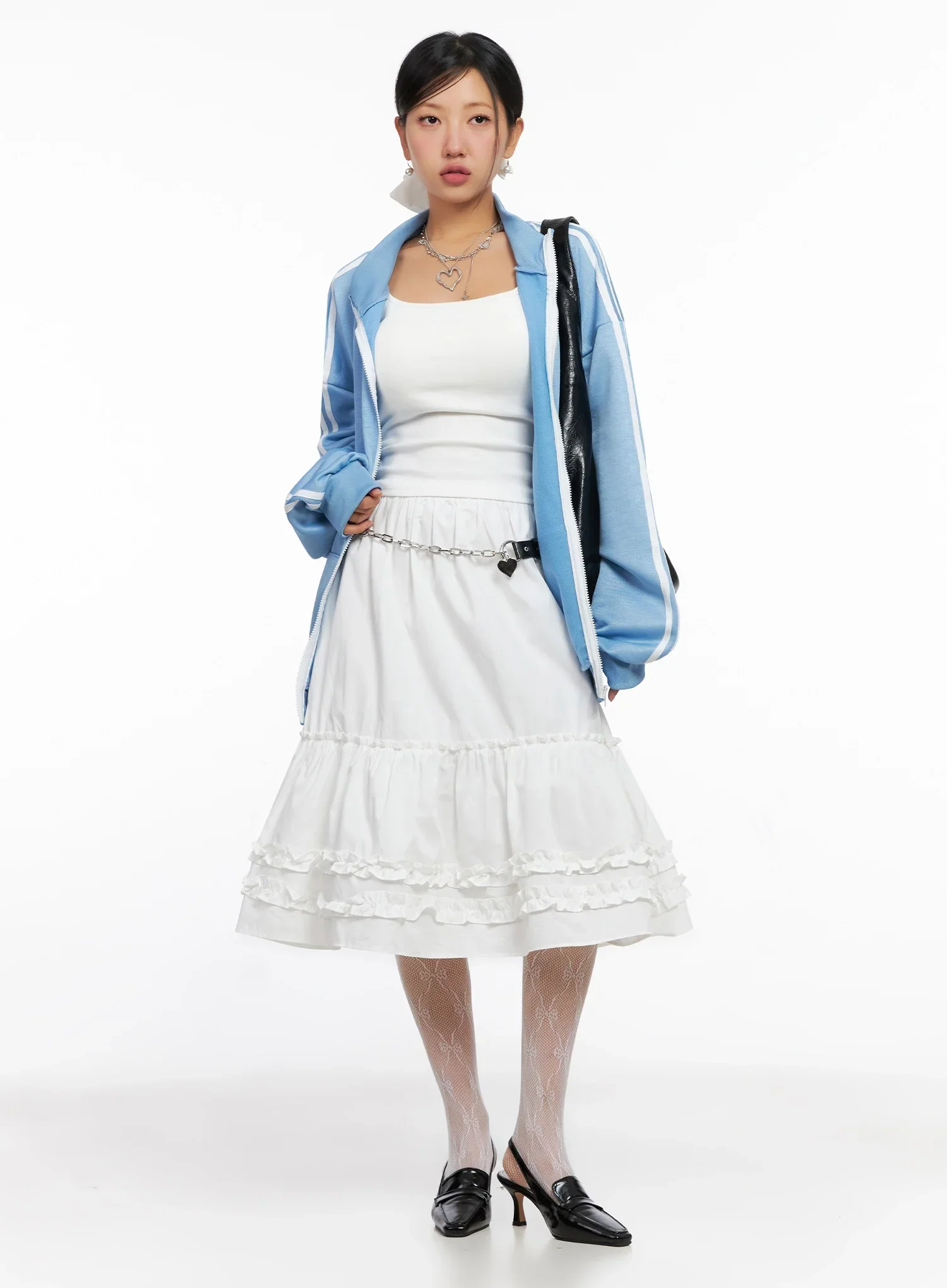 Ruffle Layered Midi Skirt IG527 - Image 2