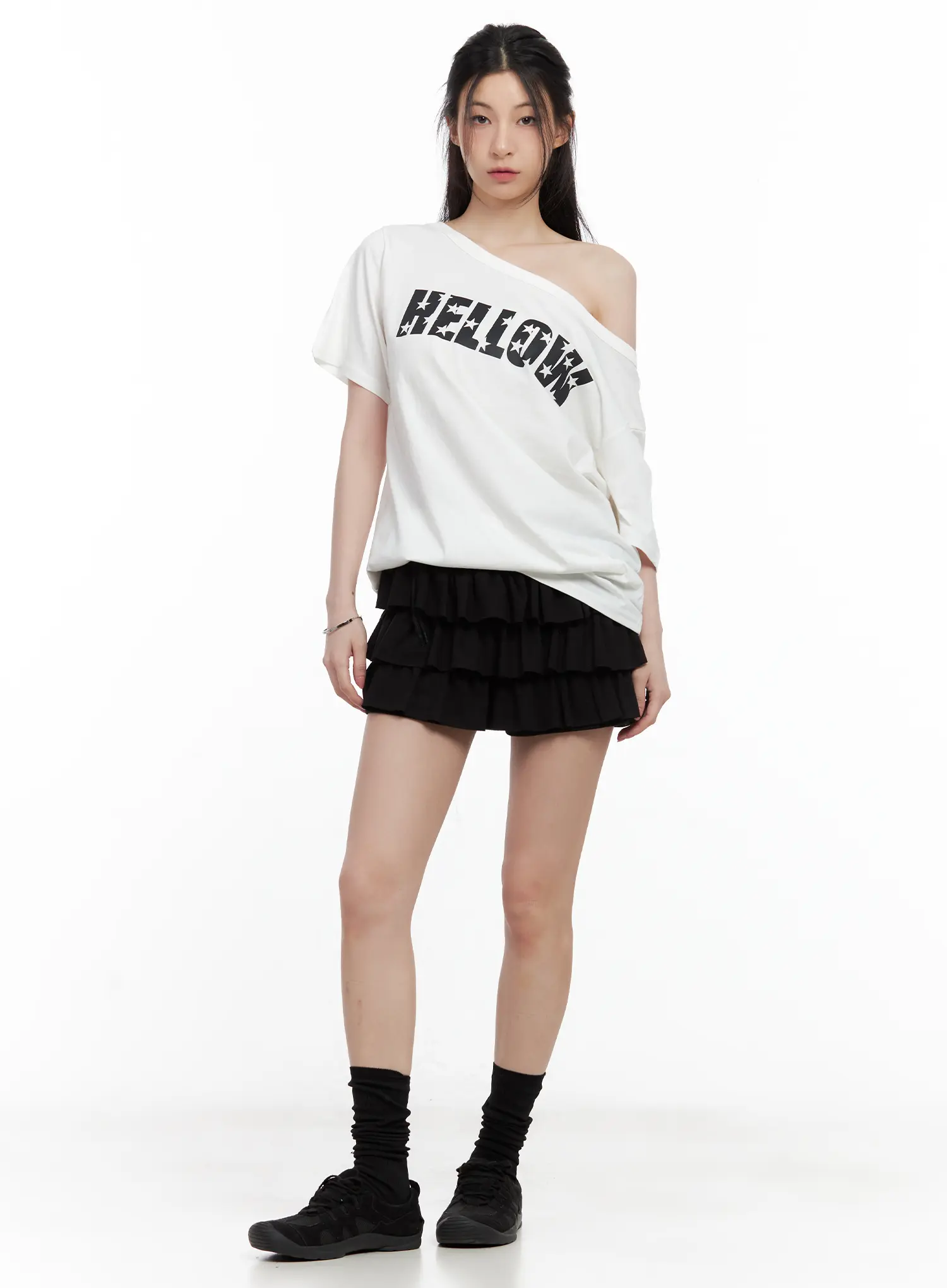 Ruffle Layered Mini Skirt CL501 - Image 4