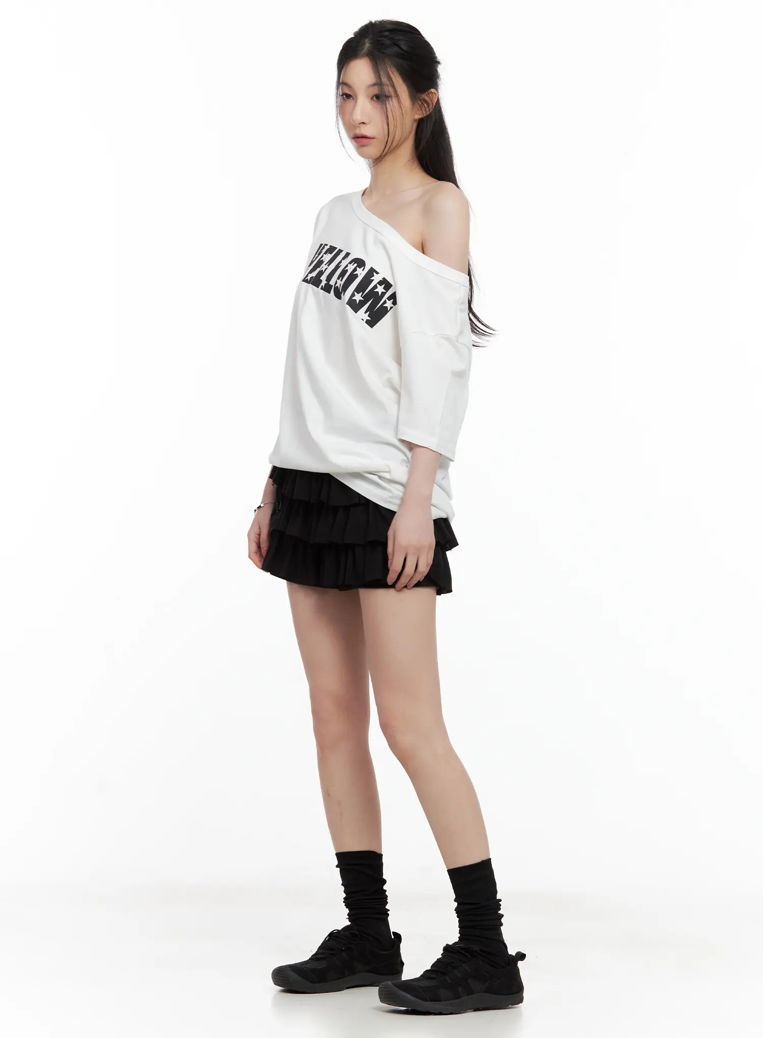 Ruffle Layered Mini Skirt CL501 - Image 9