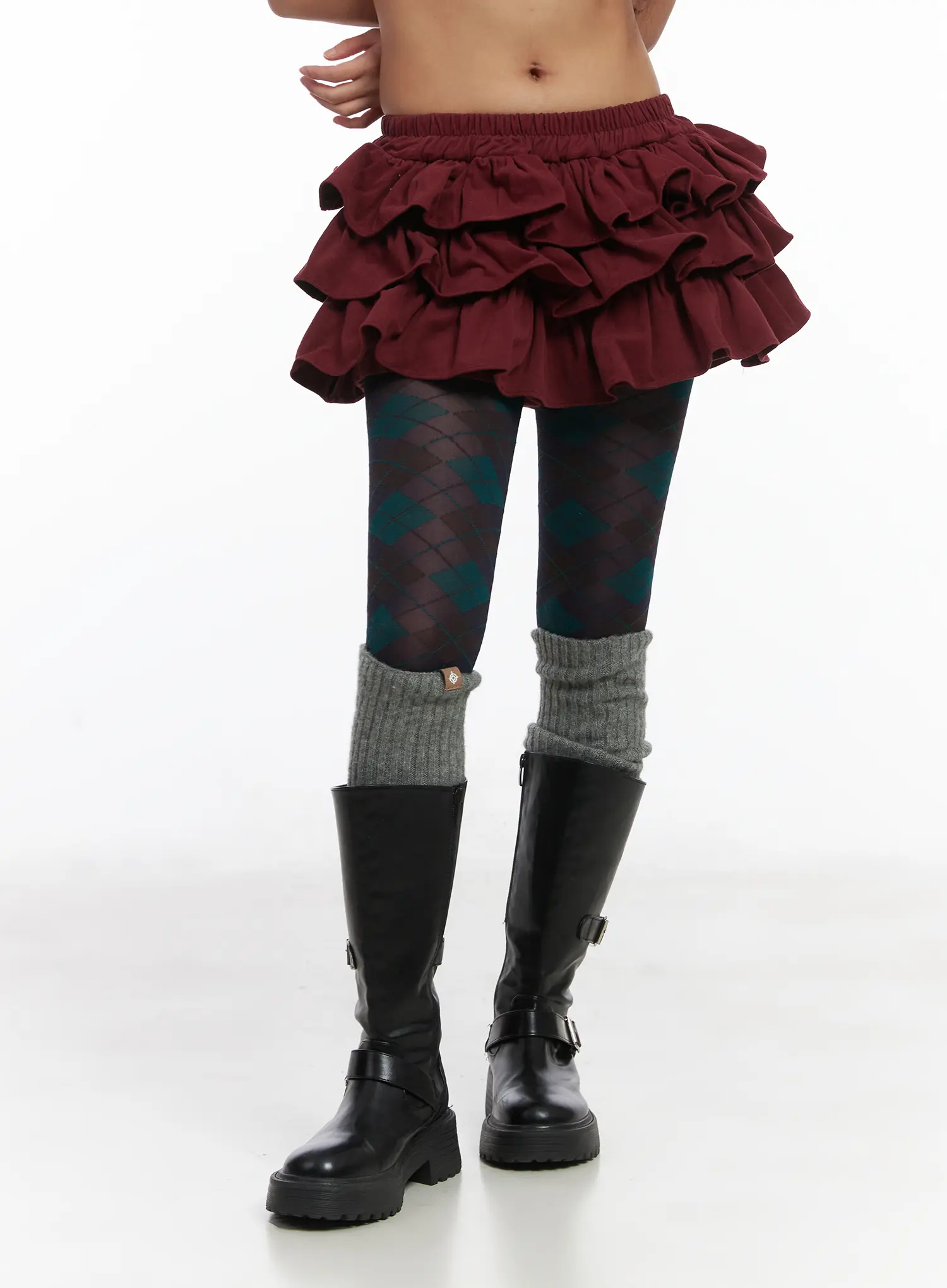 Ruffle Mini Skirt CJ513 - Image 2
