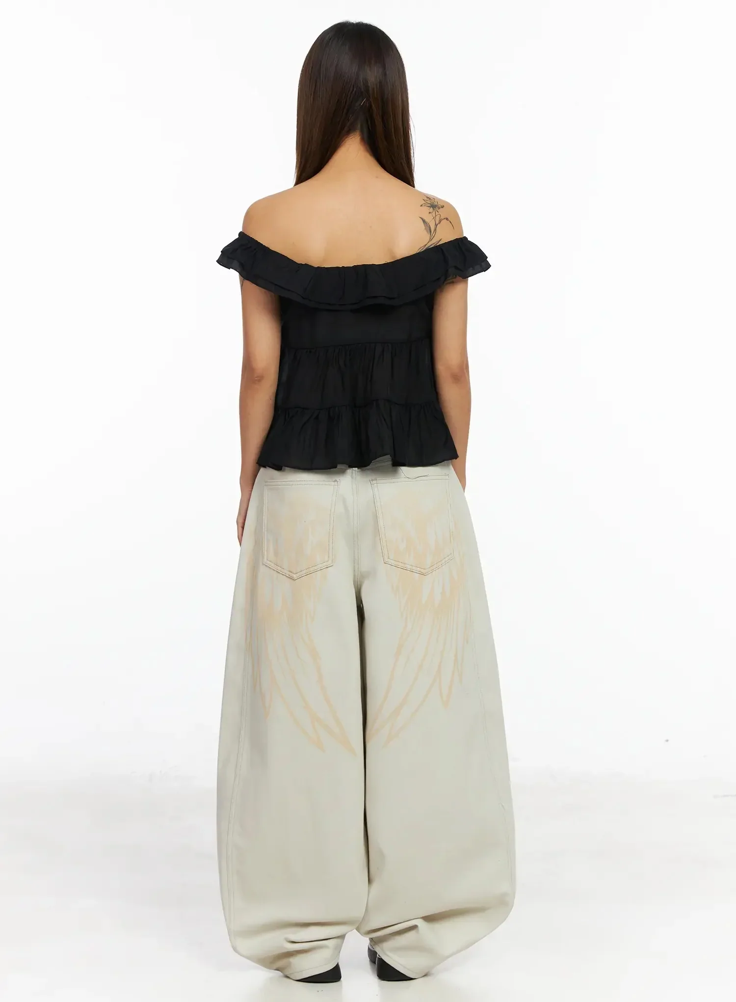 Ruffle Off-Shoulder Blouse IY515 - Image 11