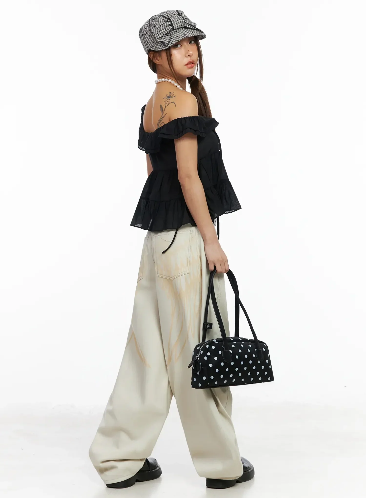 Ruffle Off-Shoulder Blouse IY515 - Image 12