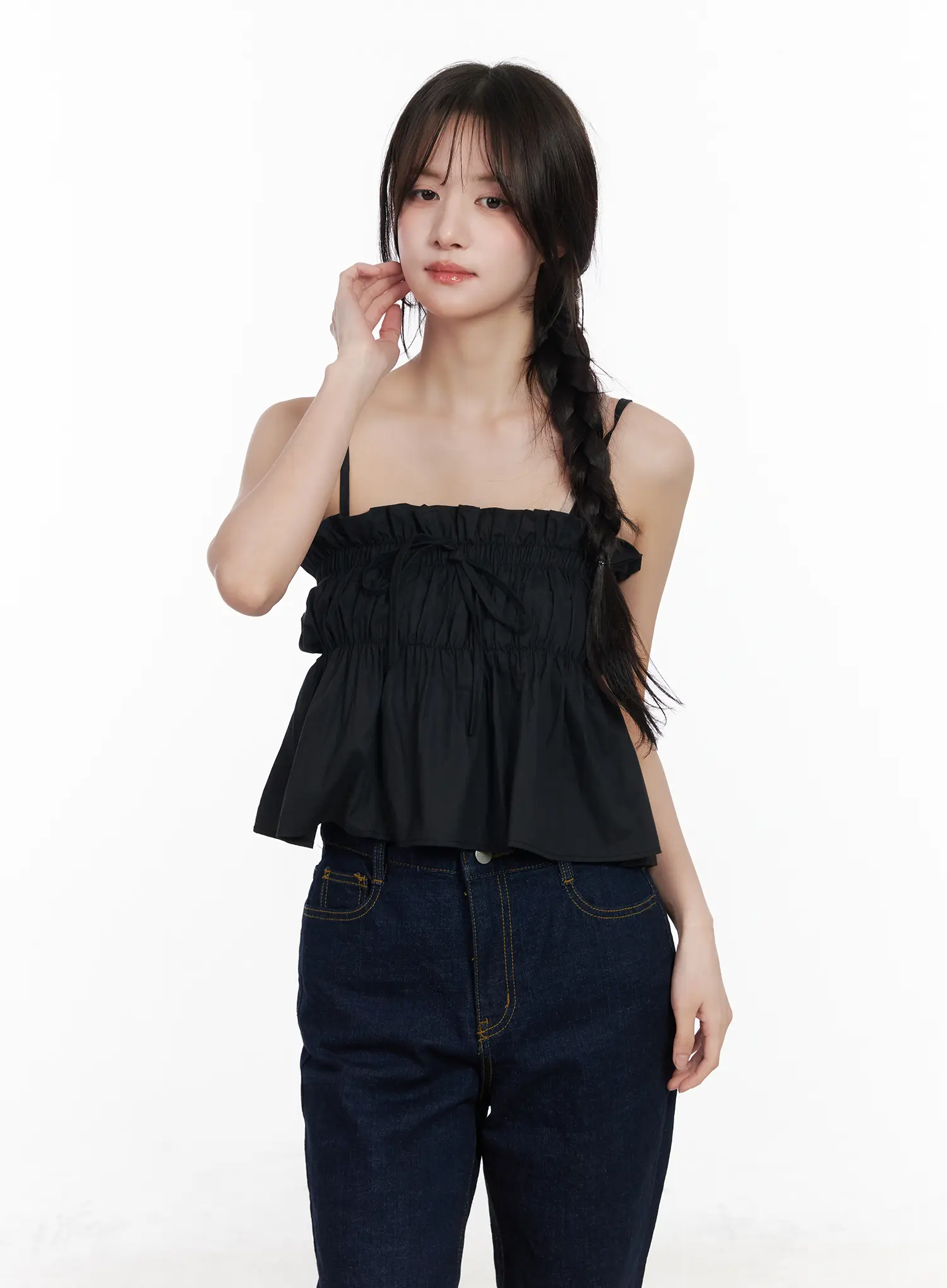 Ruffle Shirred Cami Top CM531 - Image 11