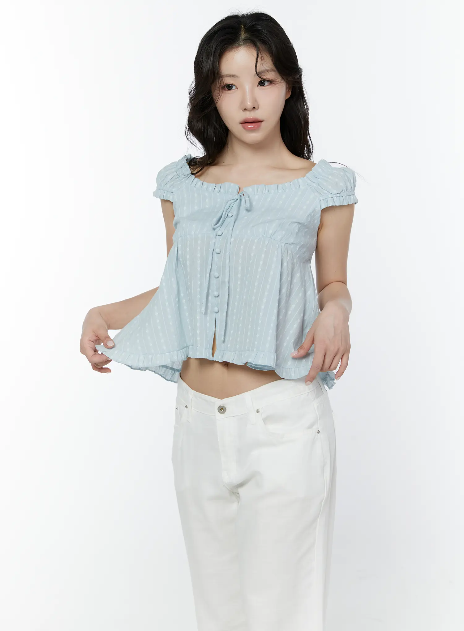 Ruffled Off-Shoulder Blouse IY507 - Image 9