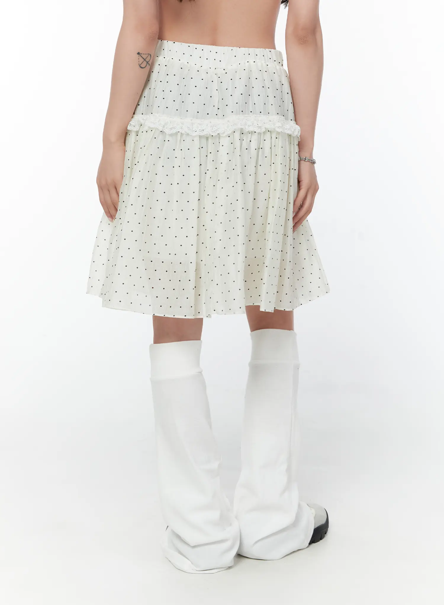 Ruffled Polka Dot Midi Skirt CY515 - Image 6
