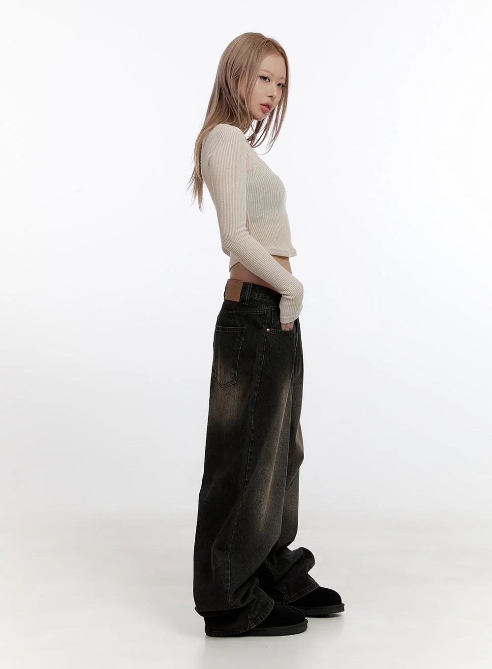 Sabina Low Waist Wide Fit Denim Jeans CN425 - Image 4
