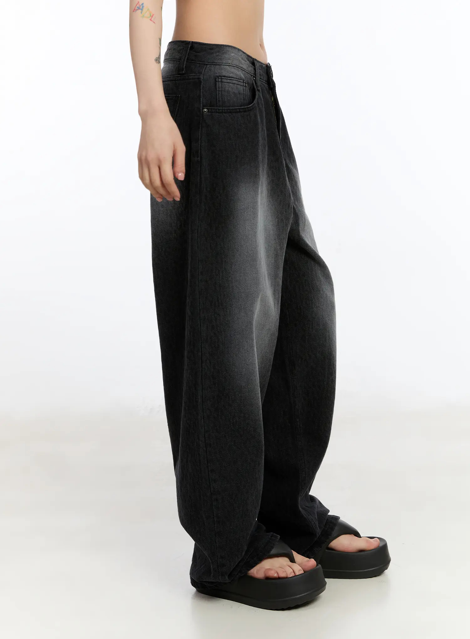 Salma Leopard Print Wide Leg Jeans CA508 - Image 4