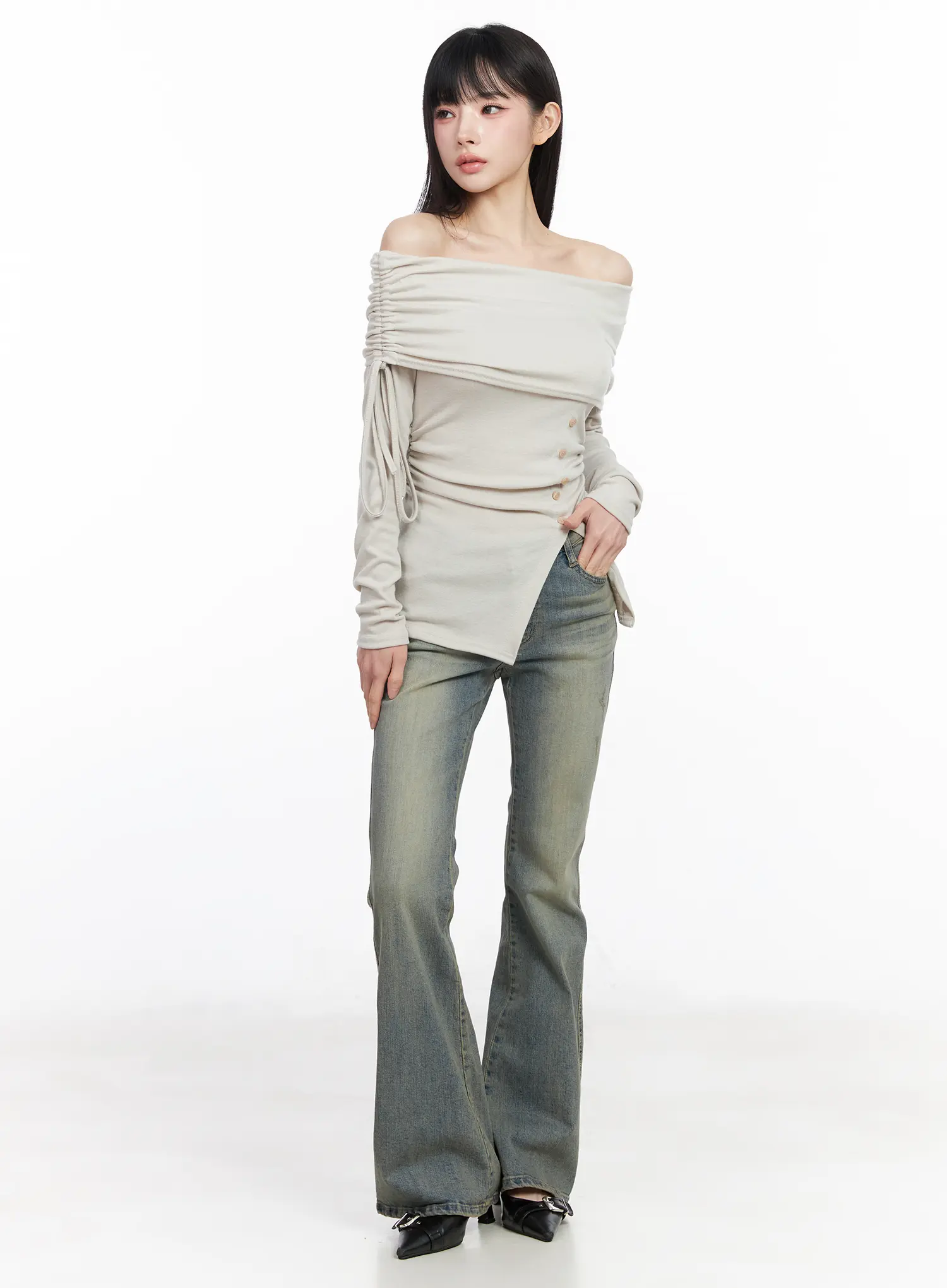 Samira Embroidered Flare Jeans CF518 - Image 2