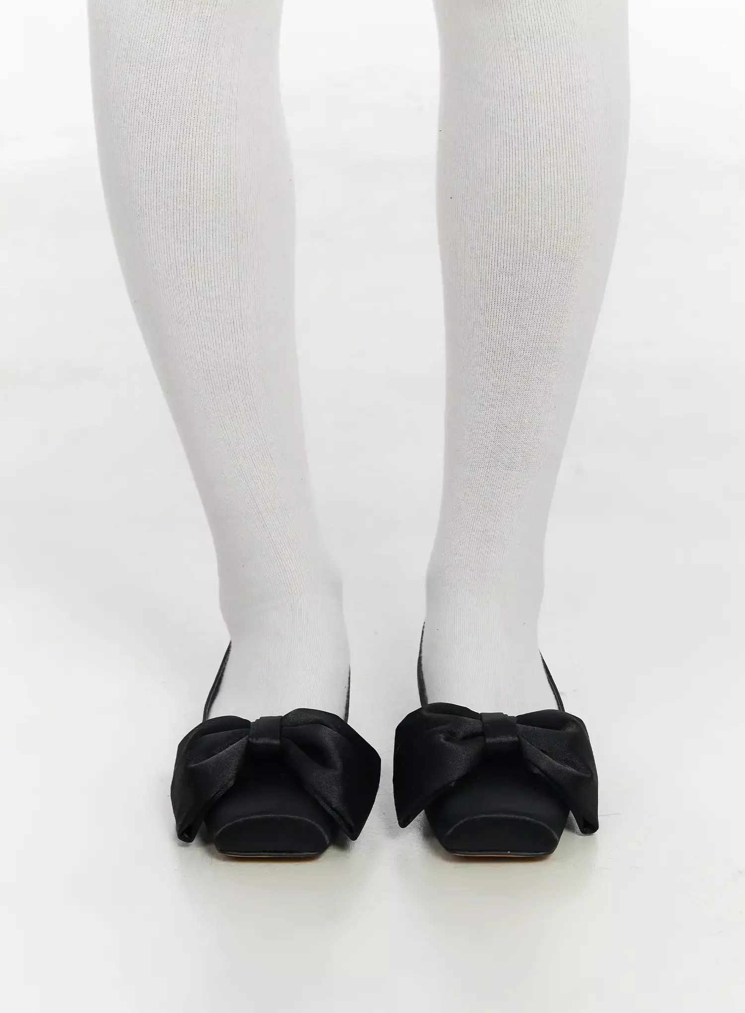 Satin Bow Ballet Flats IM502 - Image 4