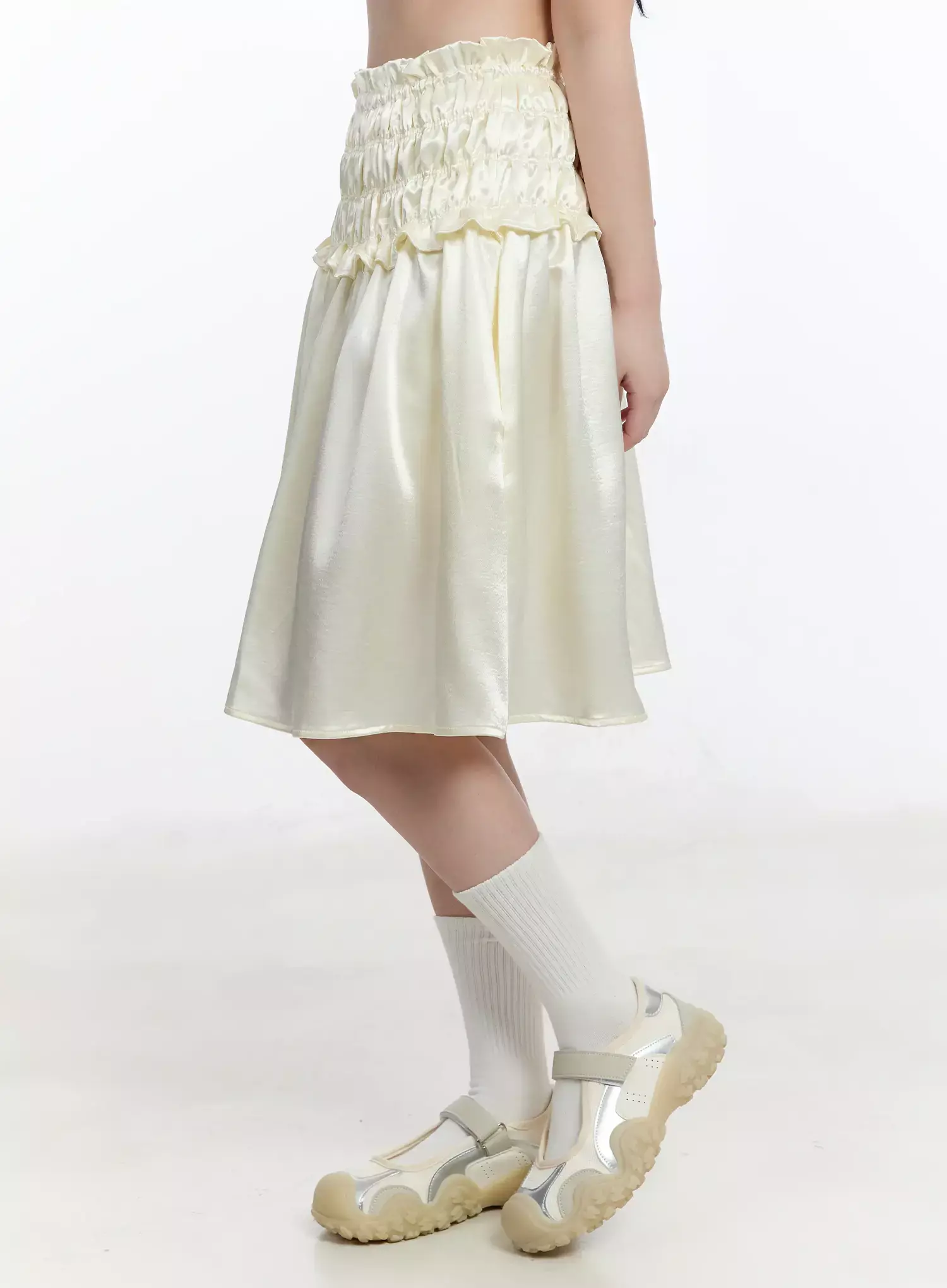 Satin Ruffle Midi Skirt IM519 - Image 10