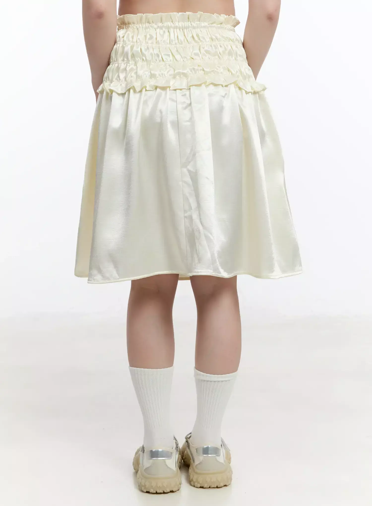 Satin Ruffle Midi Skirt IM519 - Image 11