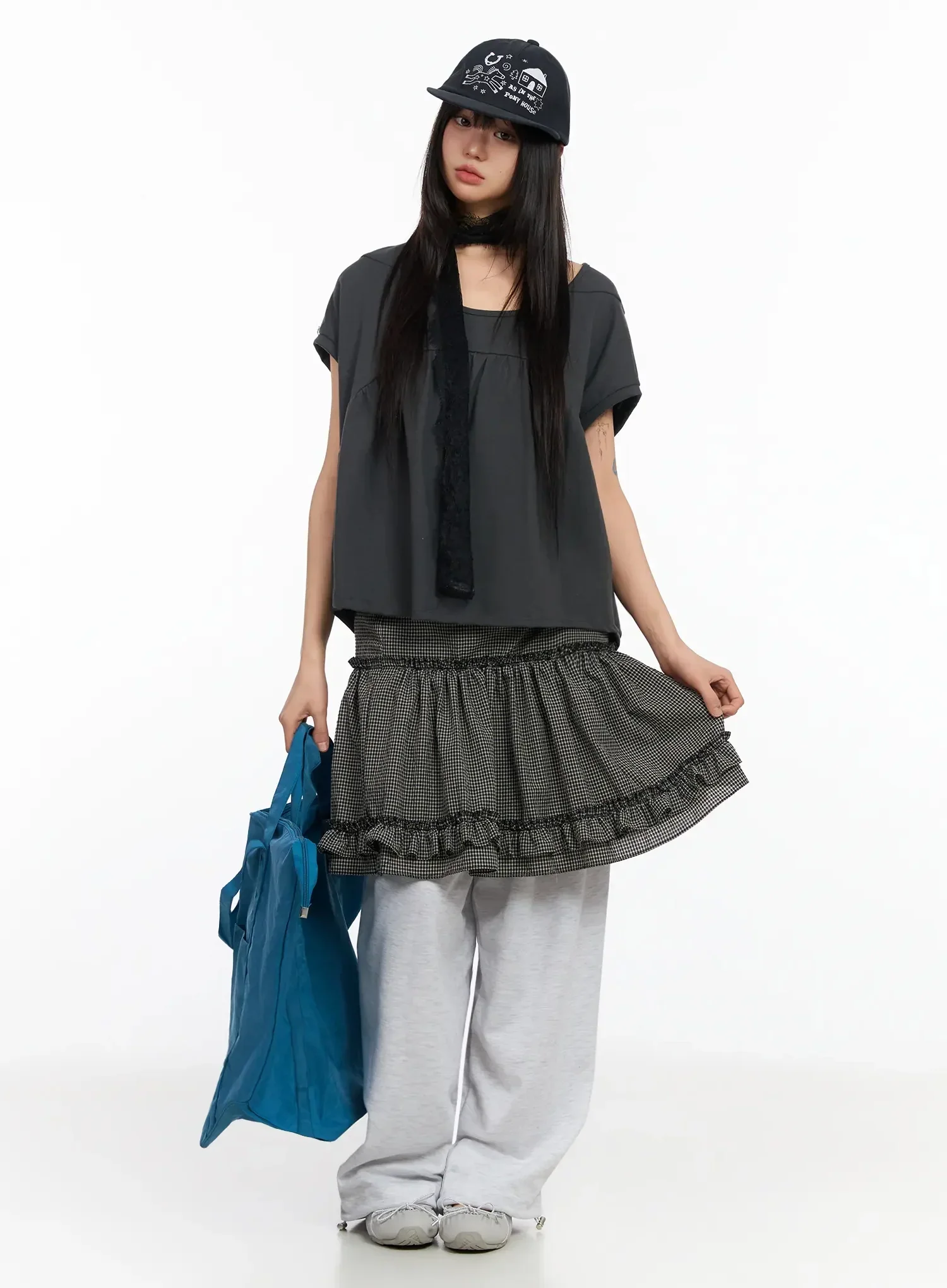 Scoop Neck Shirred Tee IA523 - Image 12