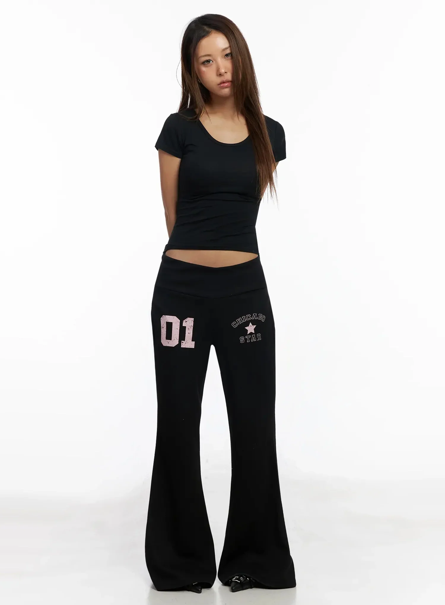 Scoop Neck Slim Short Sleeve Tee IY504 - Image 6