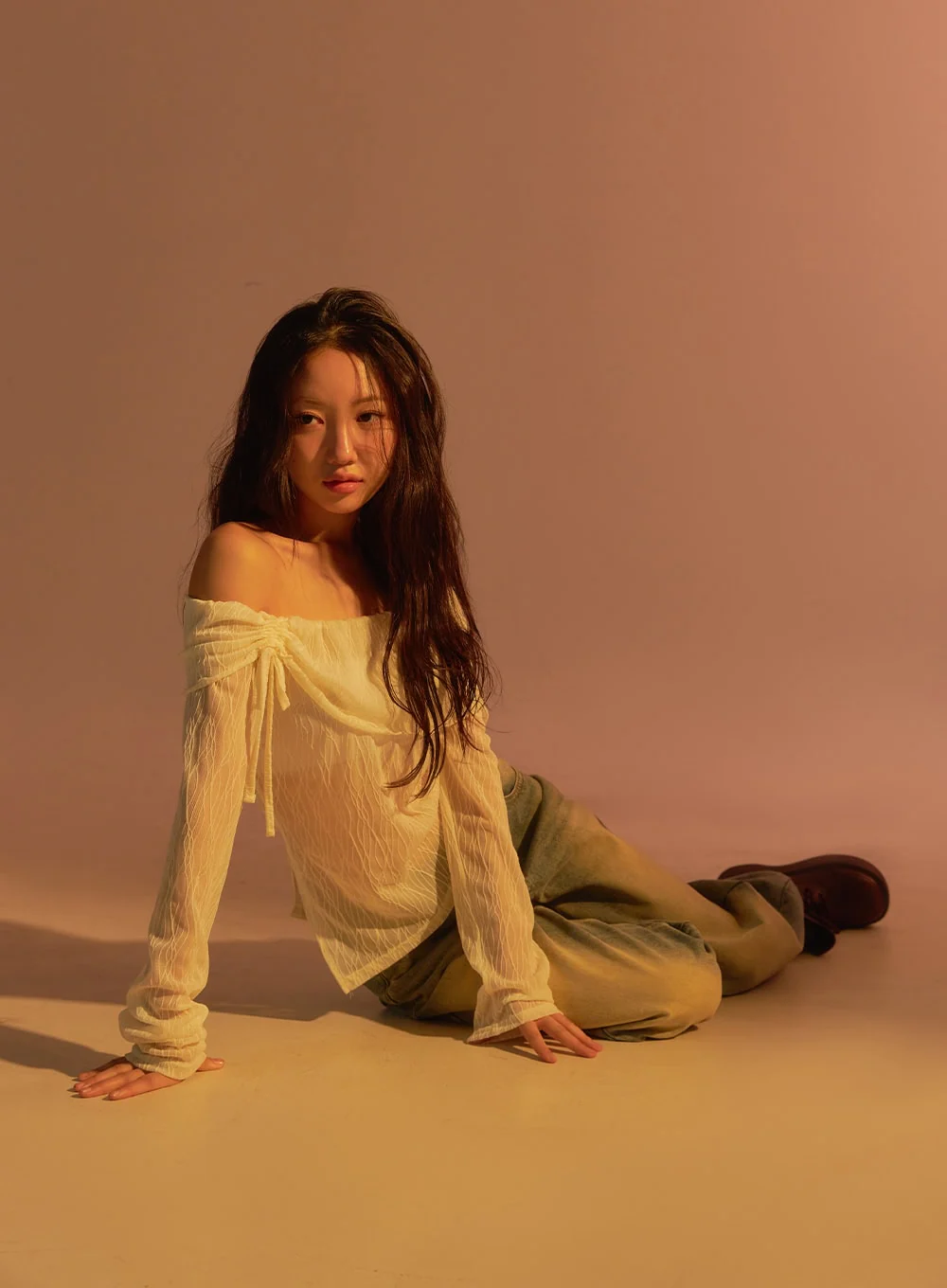 See-Through Textured Off-Shoulder Top IS402 - Image 10