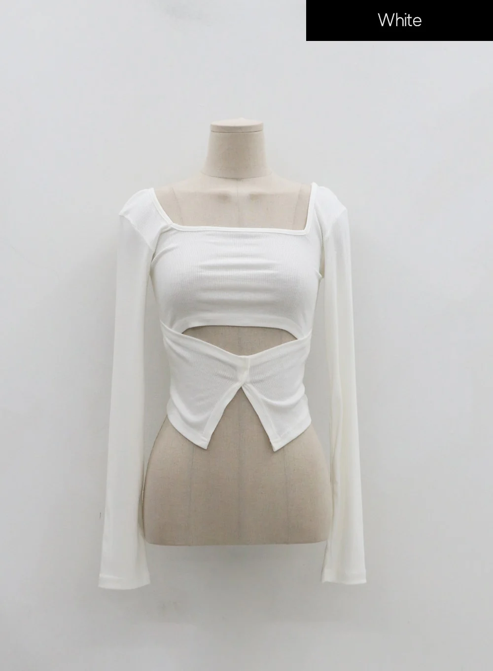 Sexy Square Neck Front Hole Top IN22 - Image 19