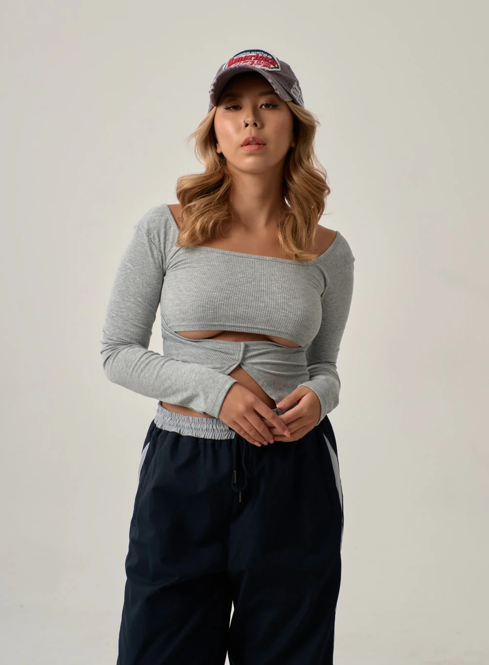 Sexy Square Neck Front Hole Top IN22 - Image 3