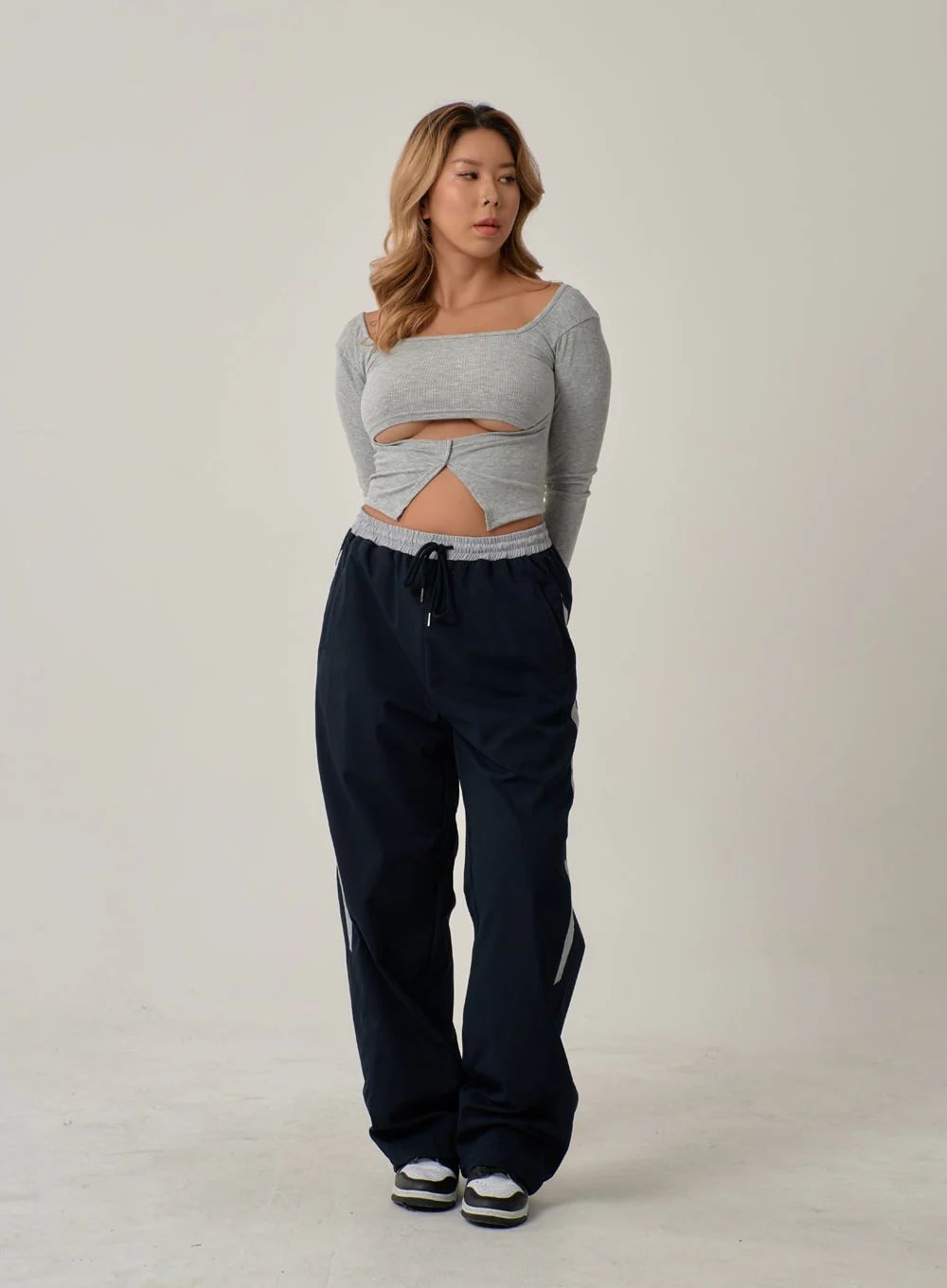 Sexy Square Neck Front Hole Top IN22 - Image 6