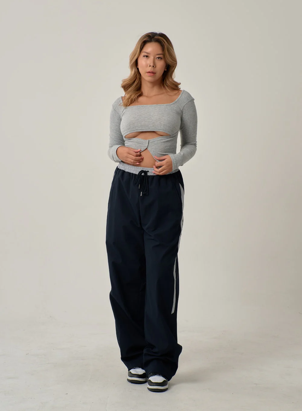 Sexy Square Neck Front Hole Top IN22 - Image 7