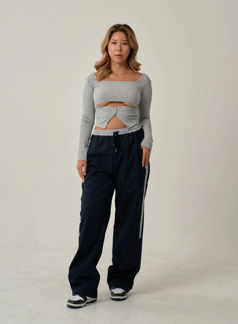 Sexy Square Neck Front Hole Top IN22 - Image 8