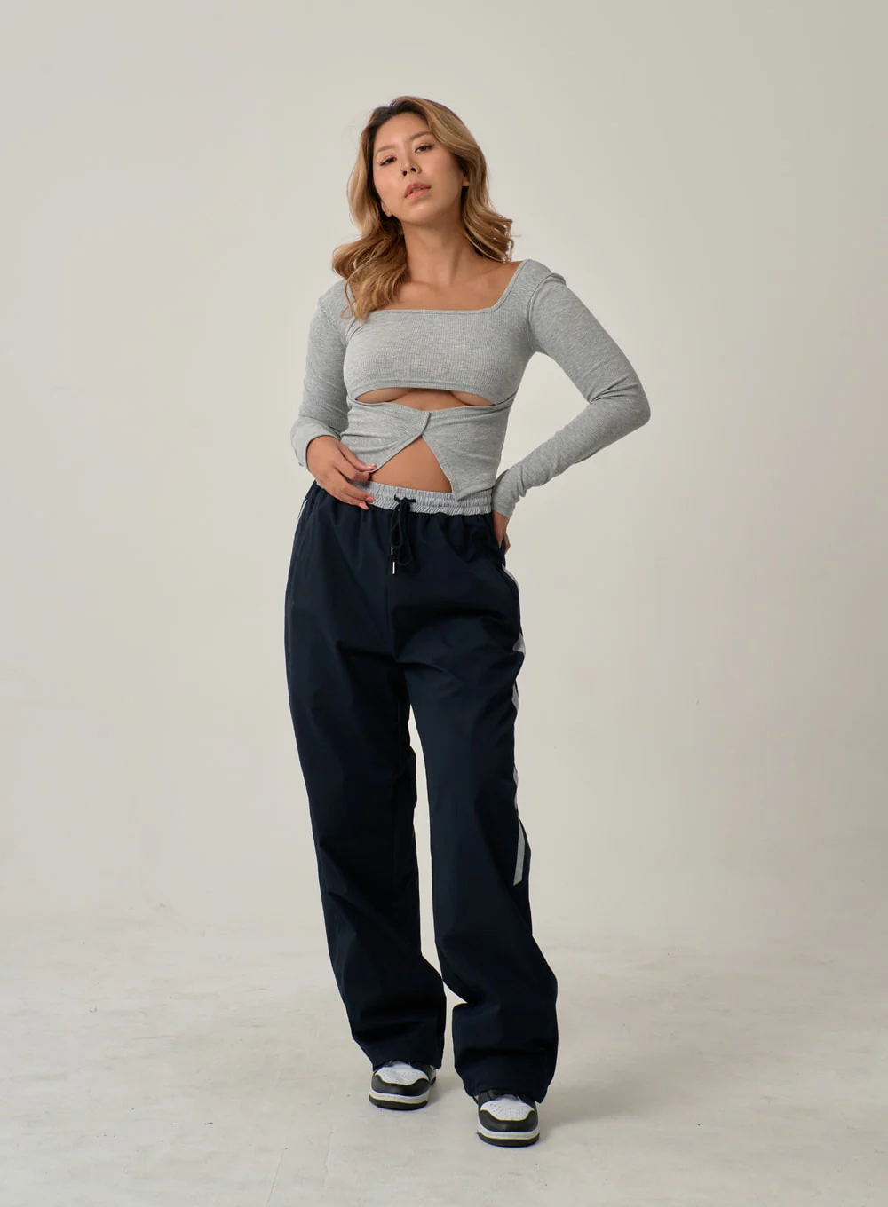 Sexy Square Neck Front Hole Top IN22 - Image 9