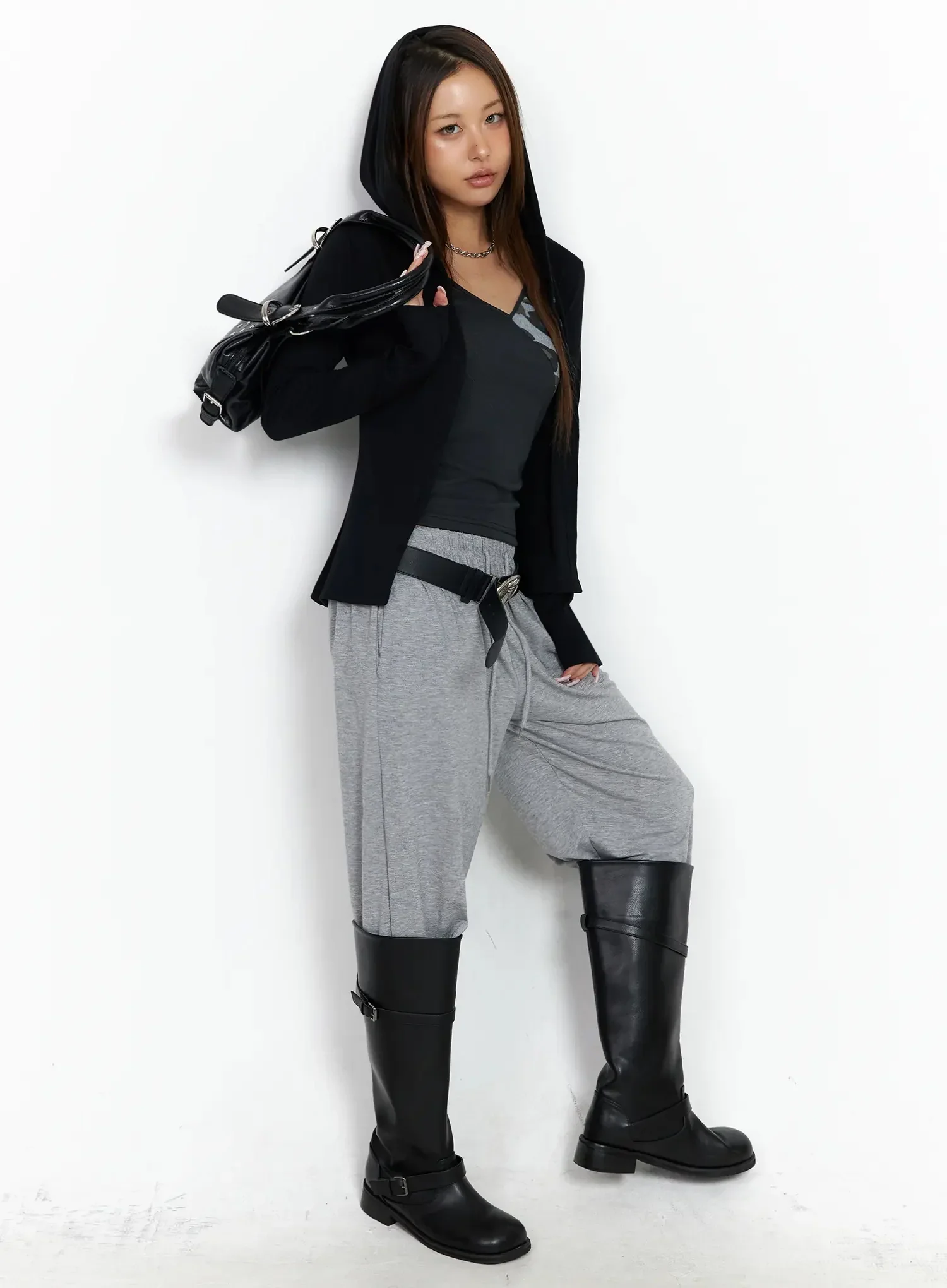 Shane Button Slim Fit Hooded Cardigan IY515