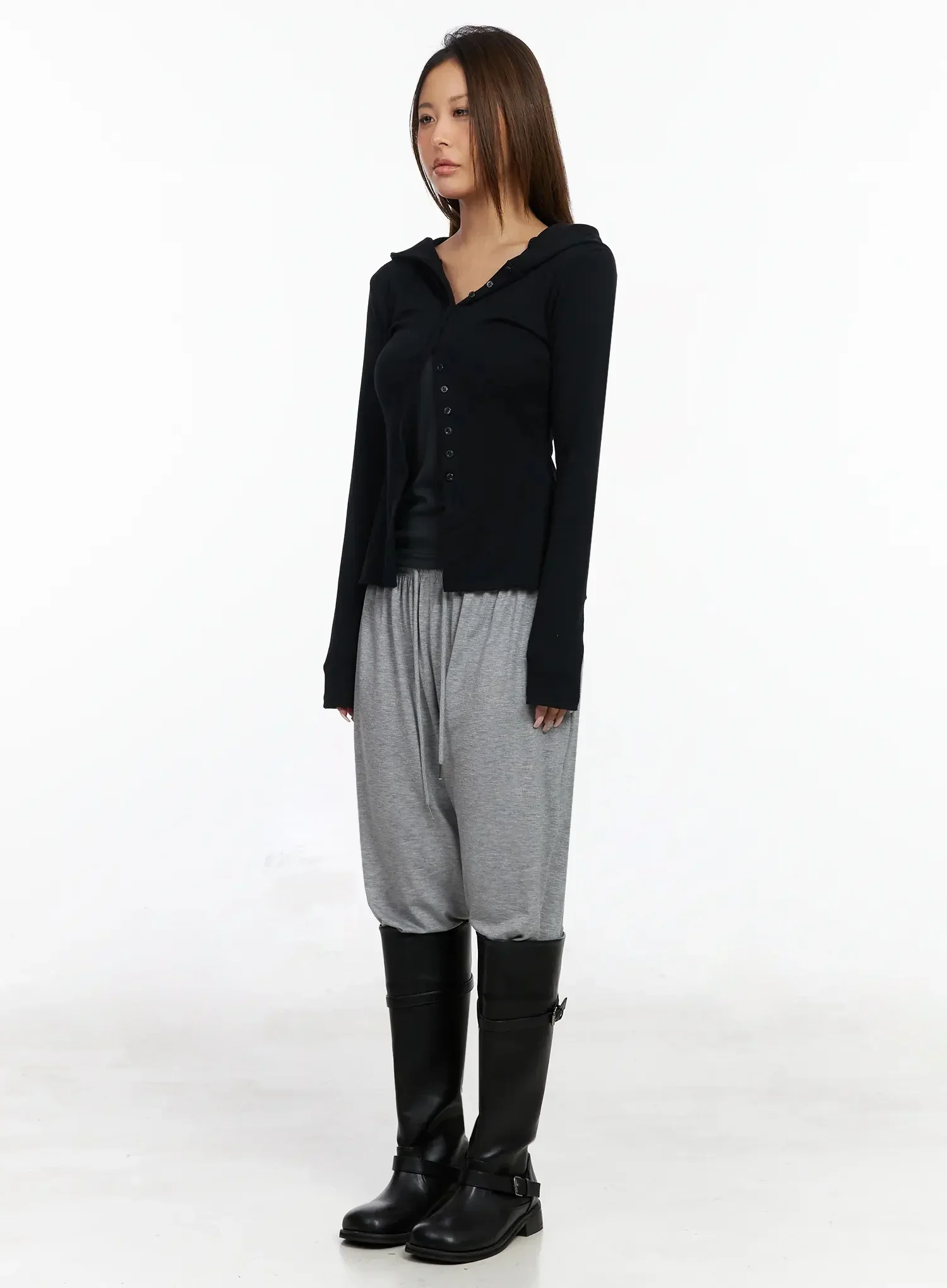 Shane Button Slim Fit Hooded Cardigan IY515 - Image 10