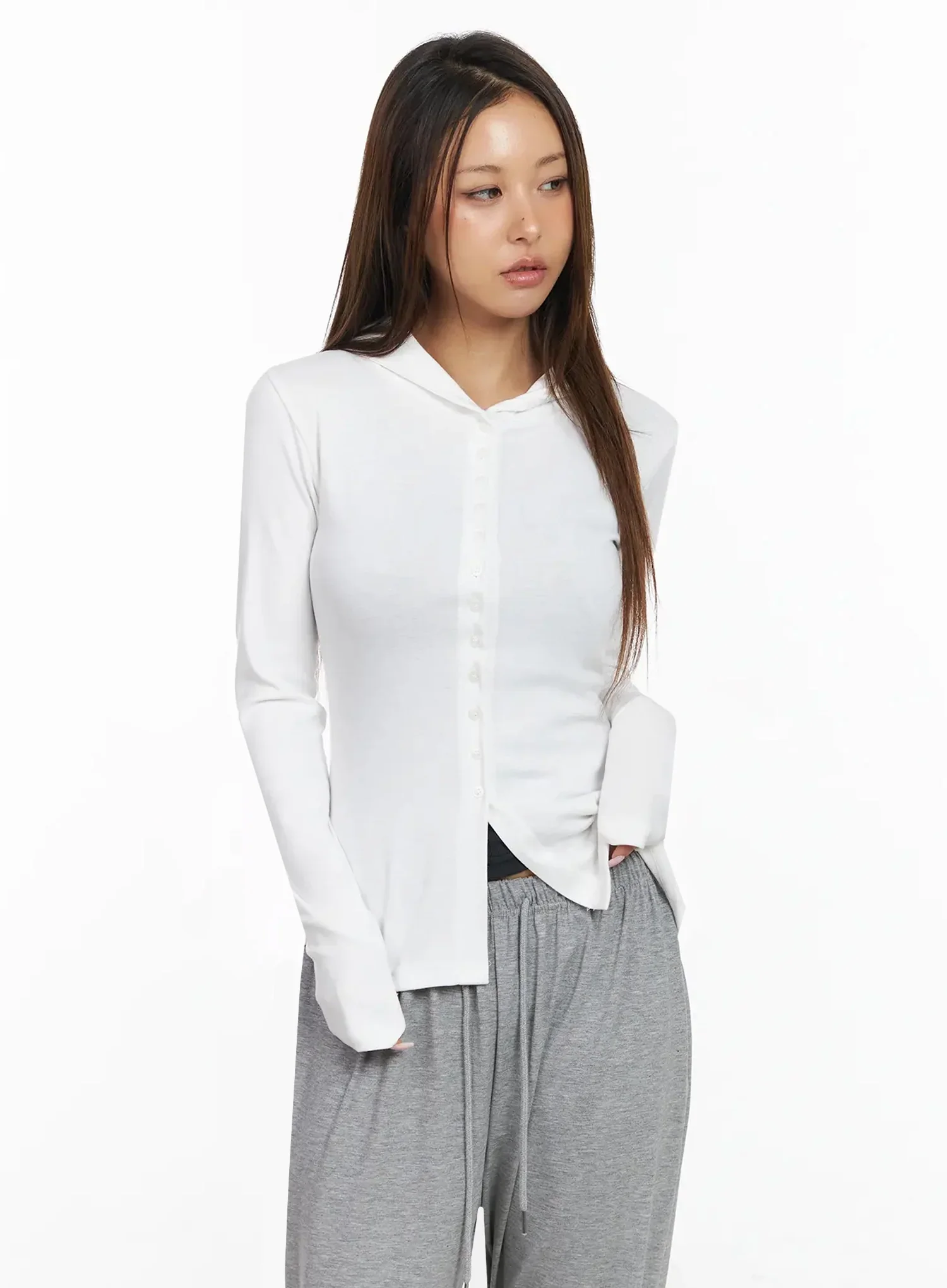 Shane Button Slim Fit Hooded Cardigan IY515 - Image 13