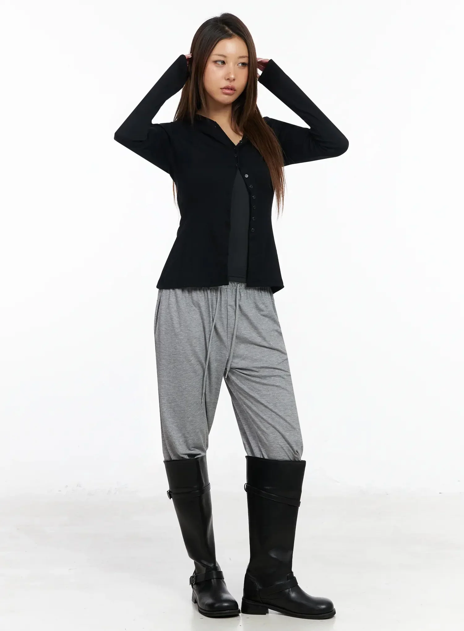 Shane Button Slim Fit Hooded Cardigan IY515 - Image 5