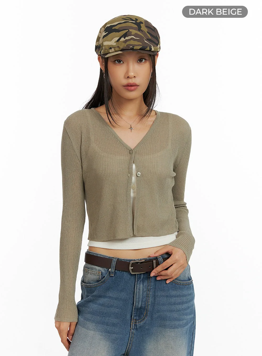 Sheer Buttoned Cardigan IL409 - Image 7