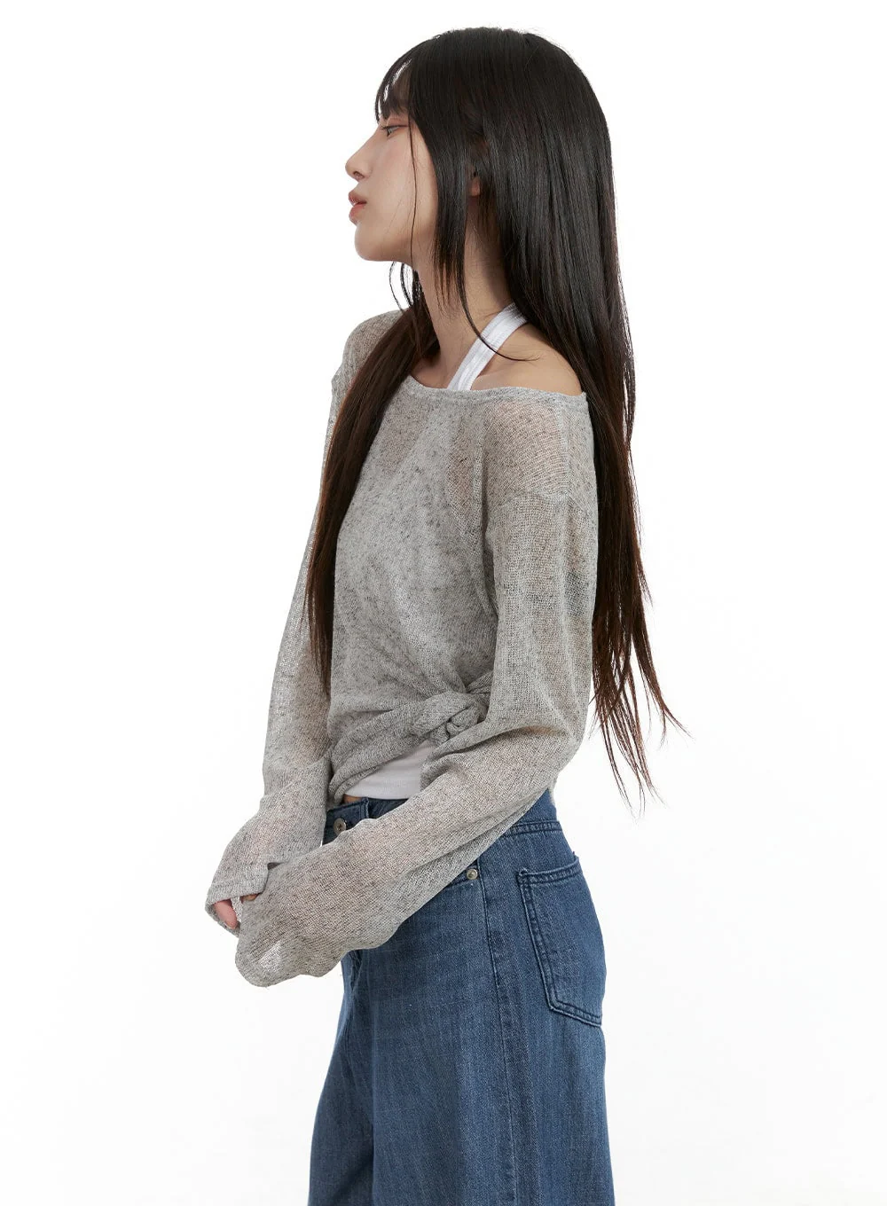 Sheer Elegance Long Sleeve Top CL425 - Image 5