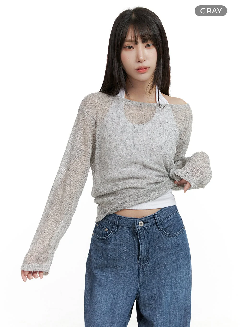 Sheer Elegance Long Sleeve Top CL425 - Image 7