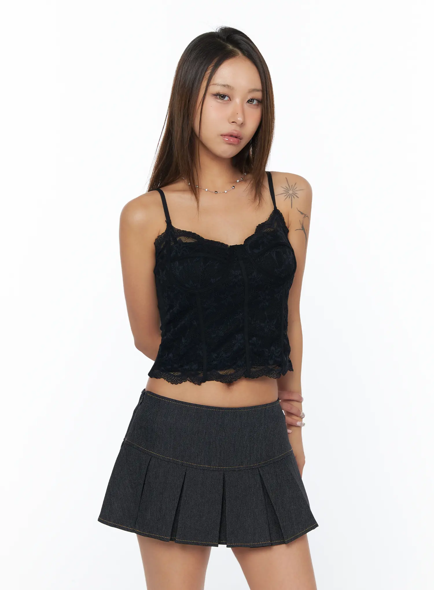 Sheer Floral Lace Tank Top CA516 - Image 11