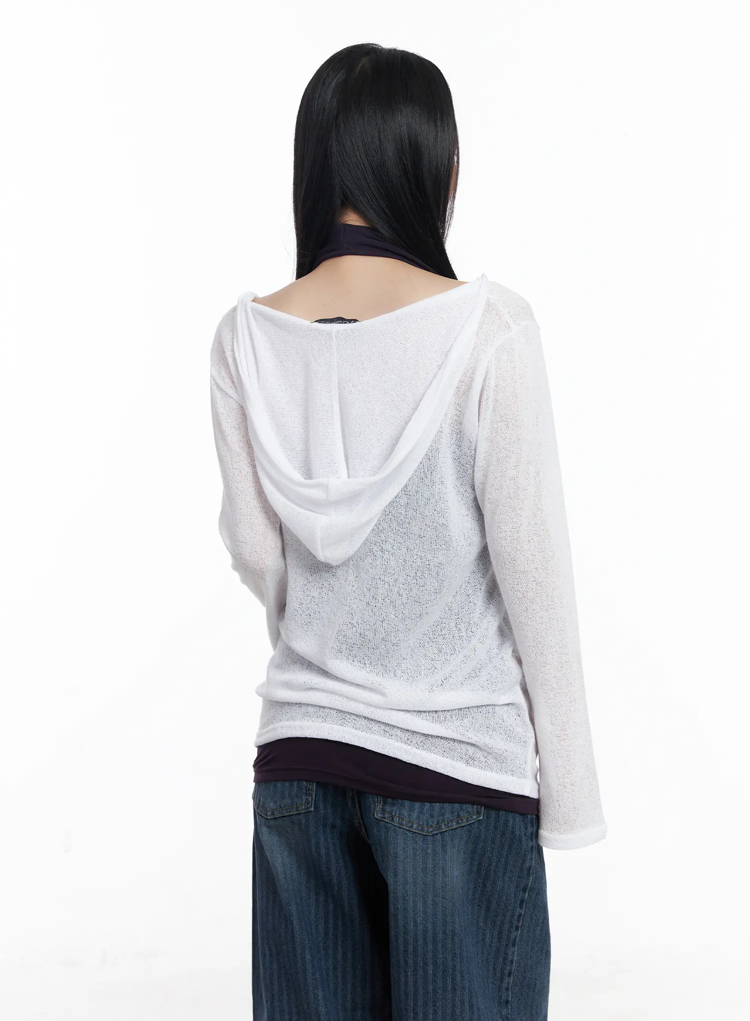 Sheer Graphic Lettering Top CJ514 - Image 7