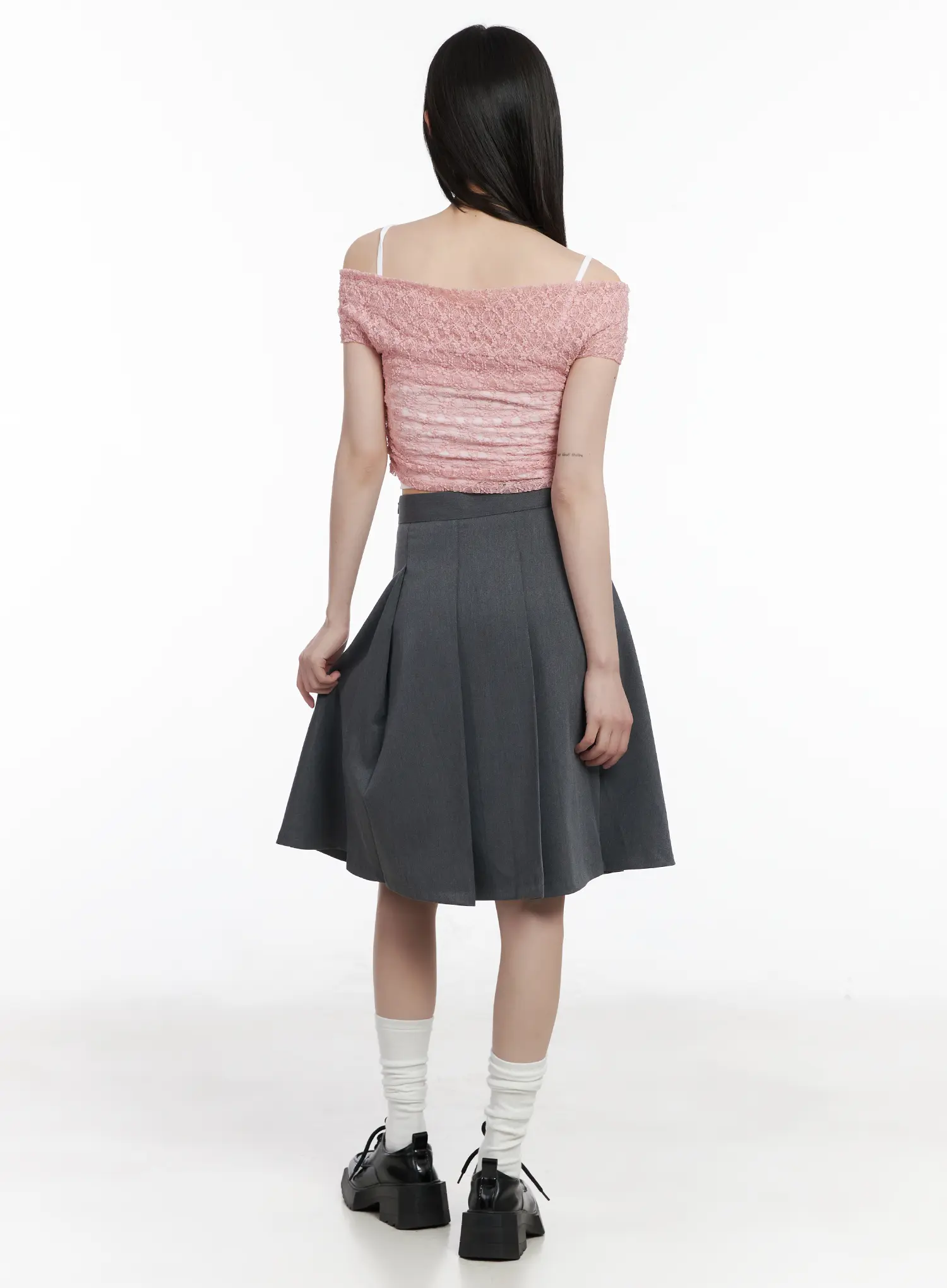 Sheer Lace Off-Shoulder Top CM525 - Image 5