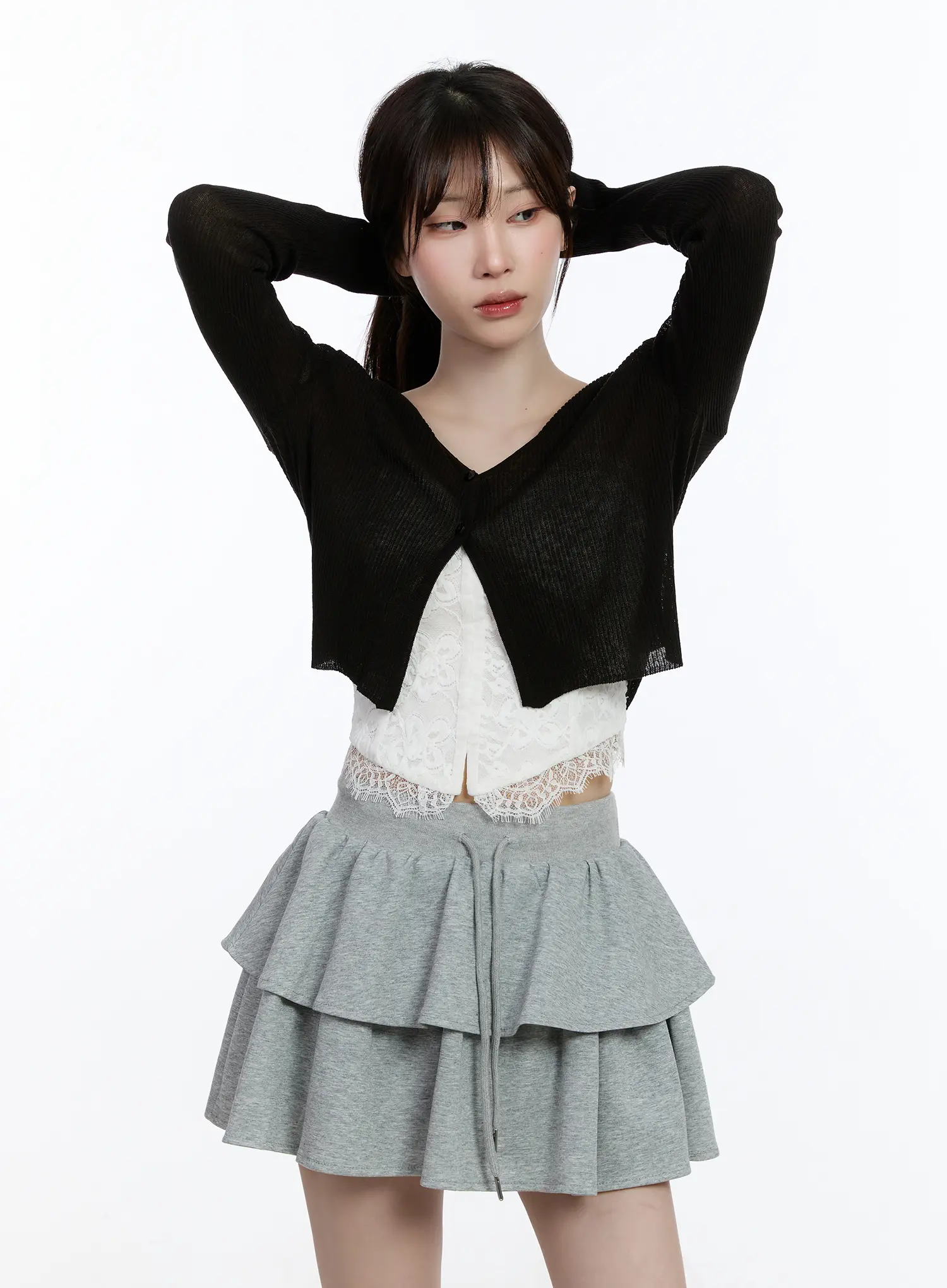 Sheer Linen Cardigan CA501 - Image 10
