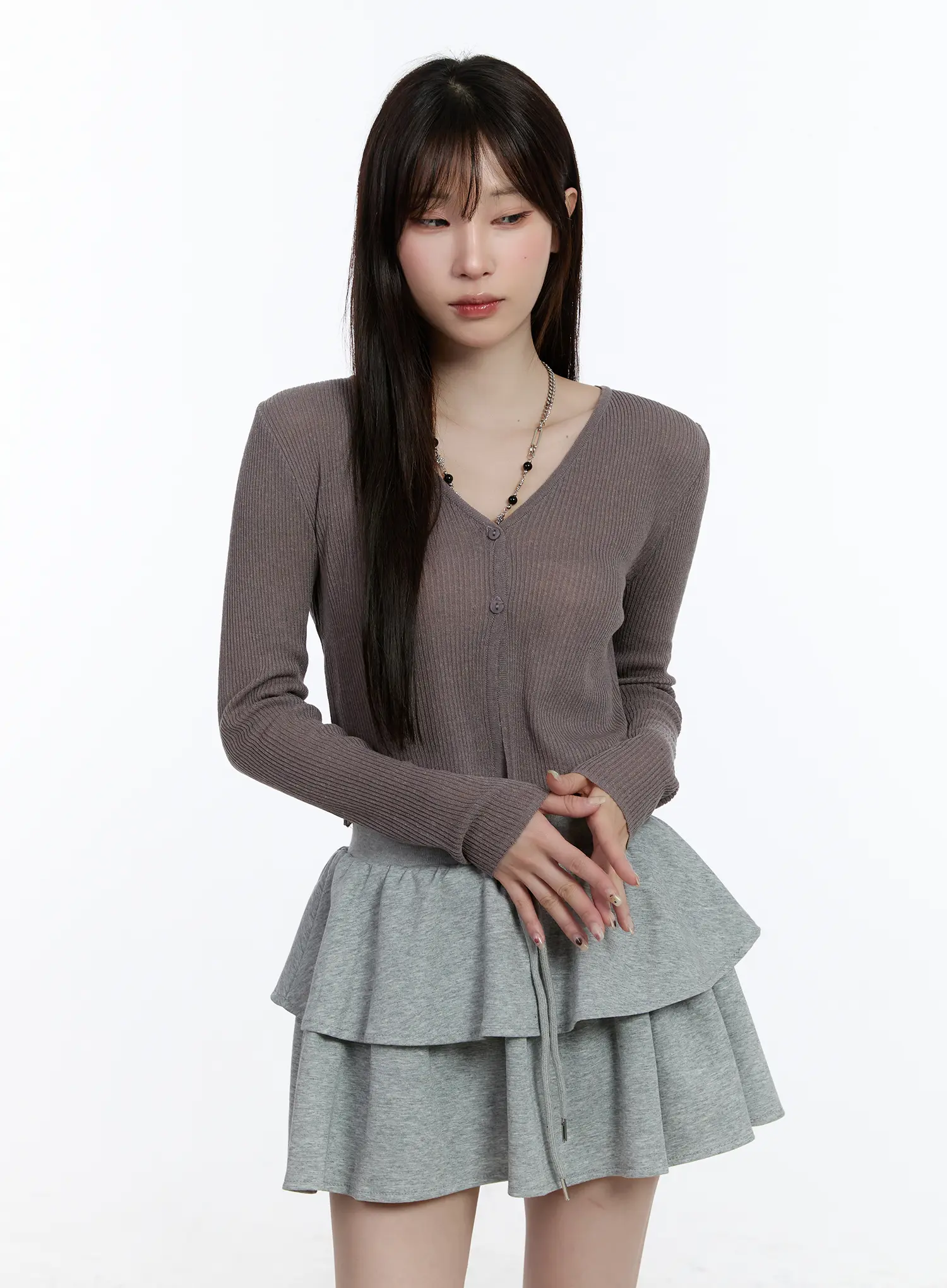 Sheer Linen Cardigan CA501 - Image 12