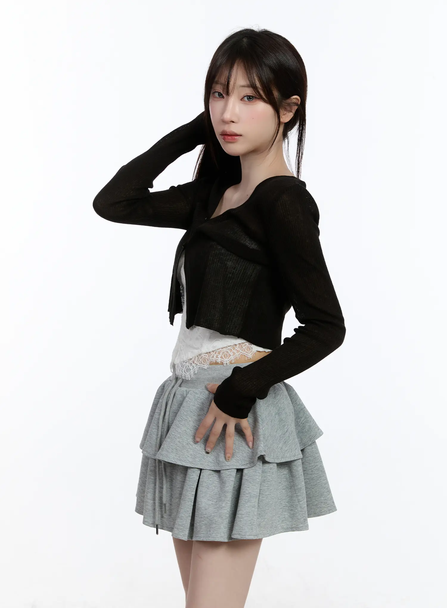 Sheer Linen Cardigan CA501 - Image 6