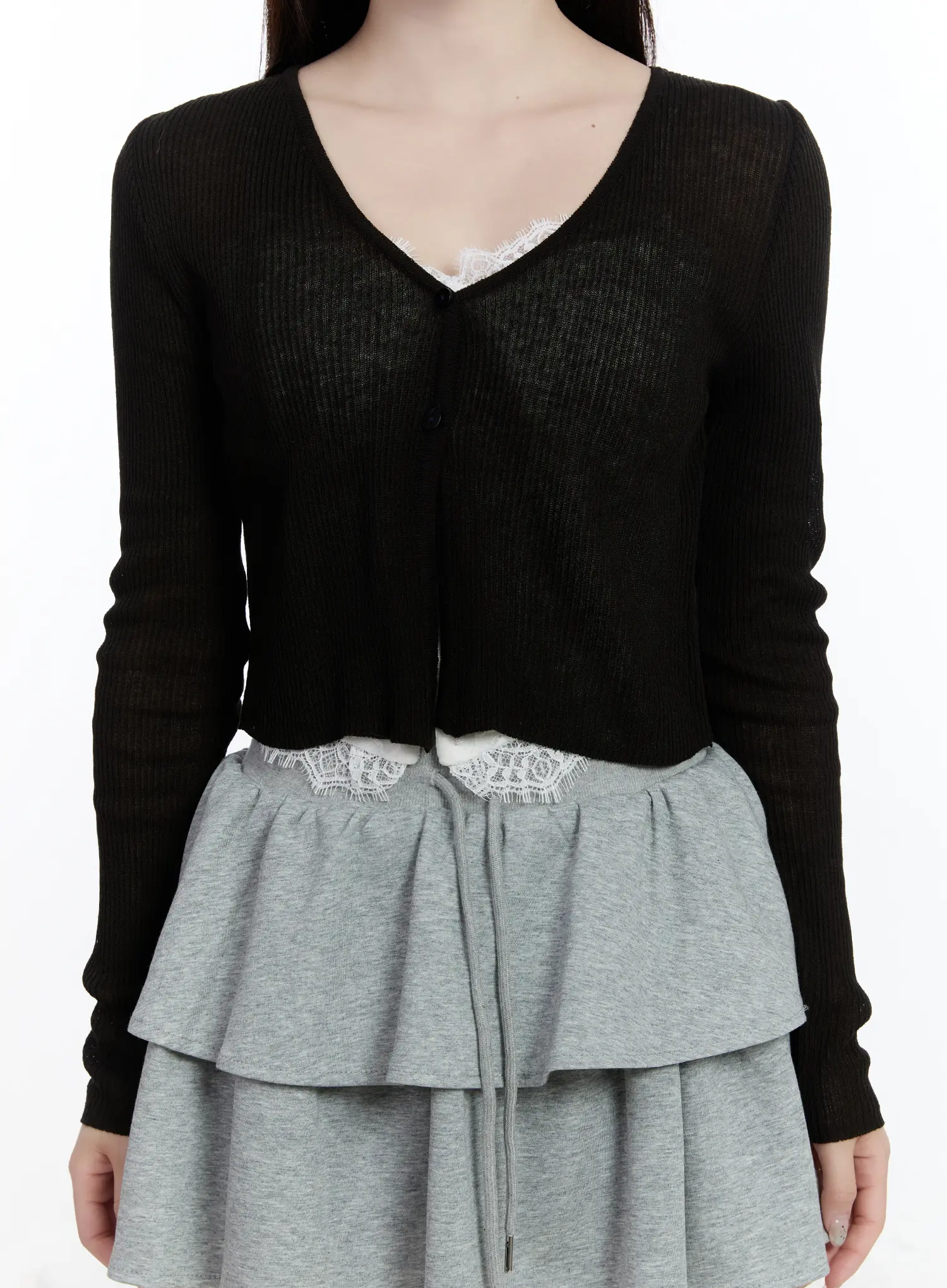 Sheer Linen Cardigan CA501 - Image 9