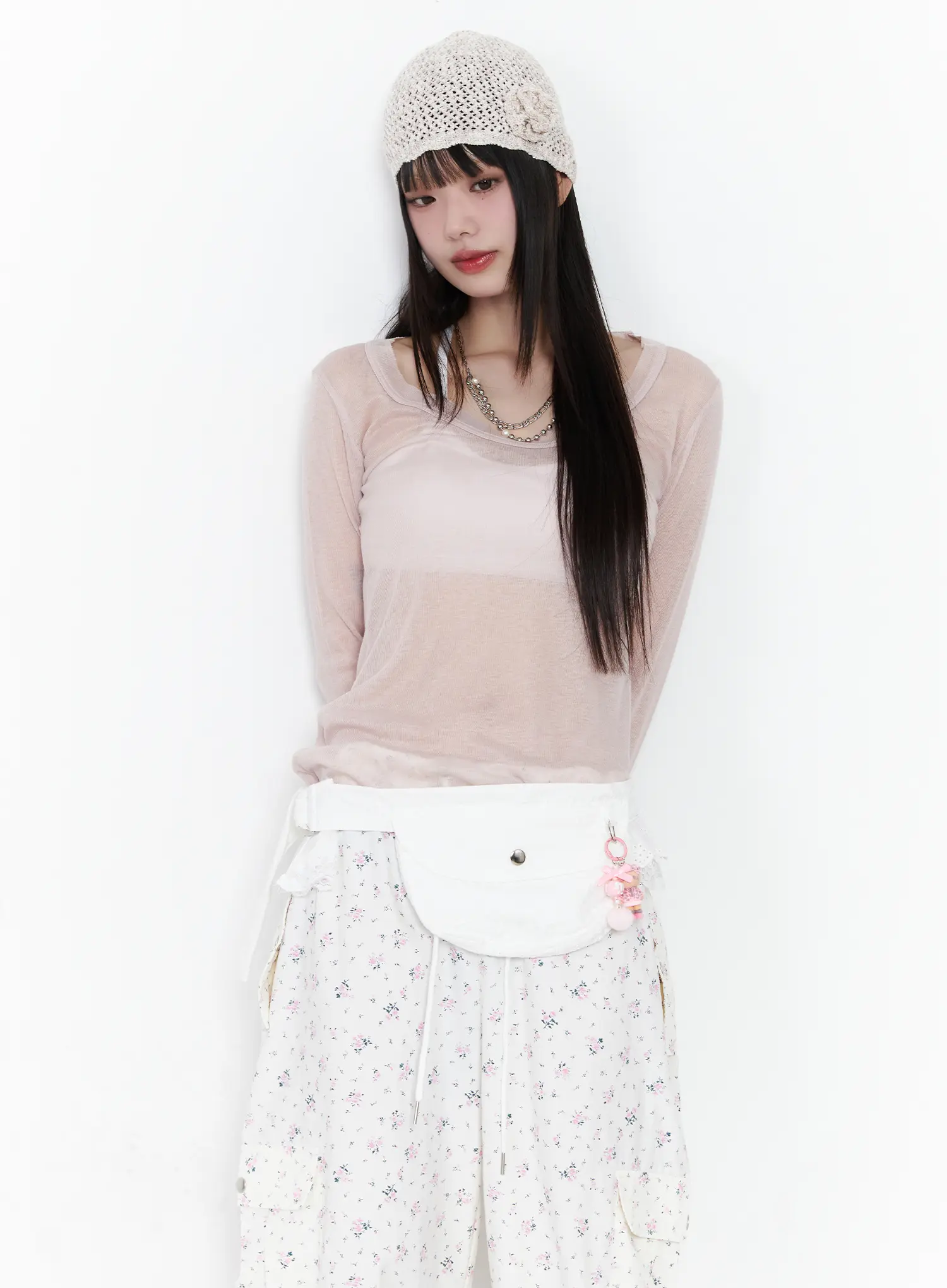 Sheer Long Sleeve Top CM526