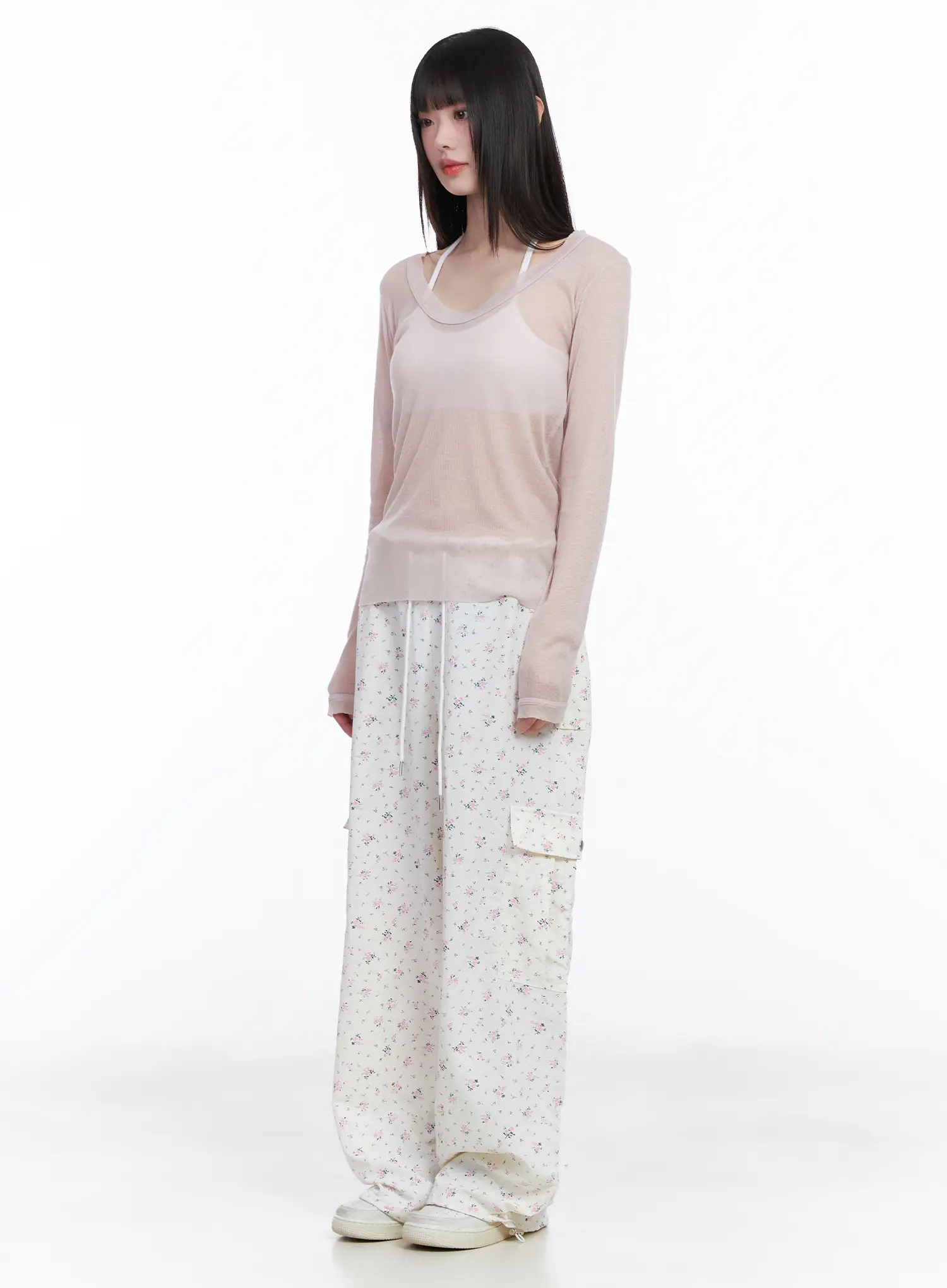 Sheer Long Sleeve Top CM526 - Image 6